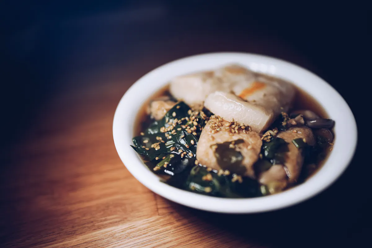 a bowl of food on a plate