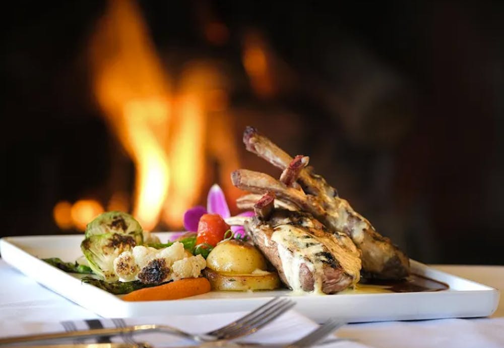 a plate of food on a table