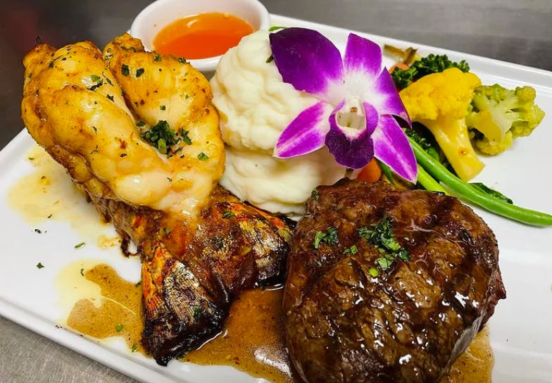 a close up of a plate of food