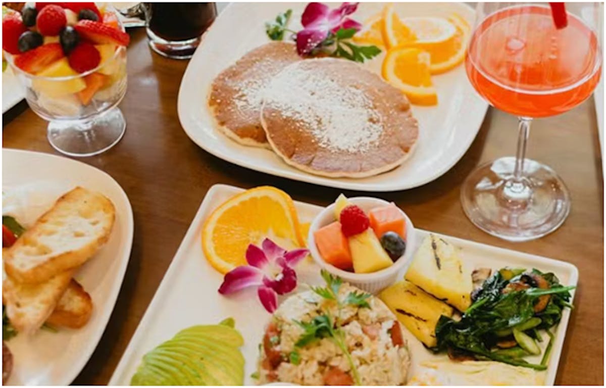 a plate of food on a table