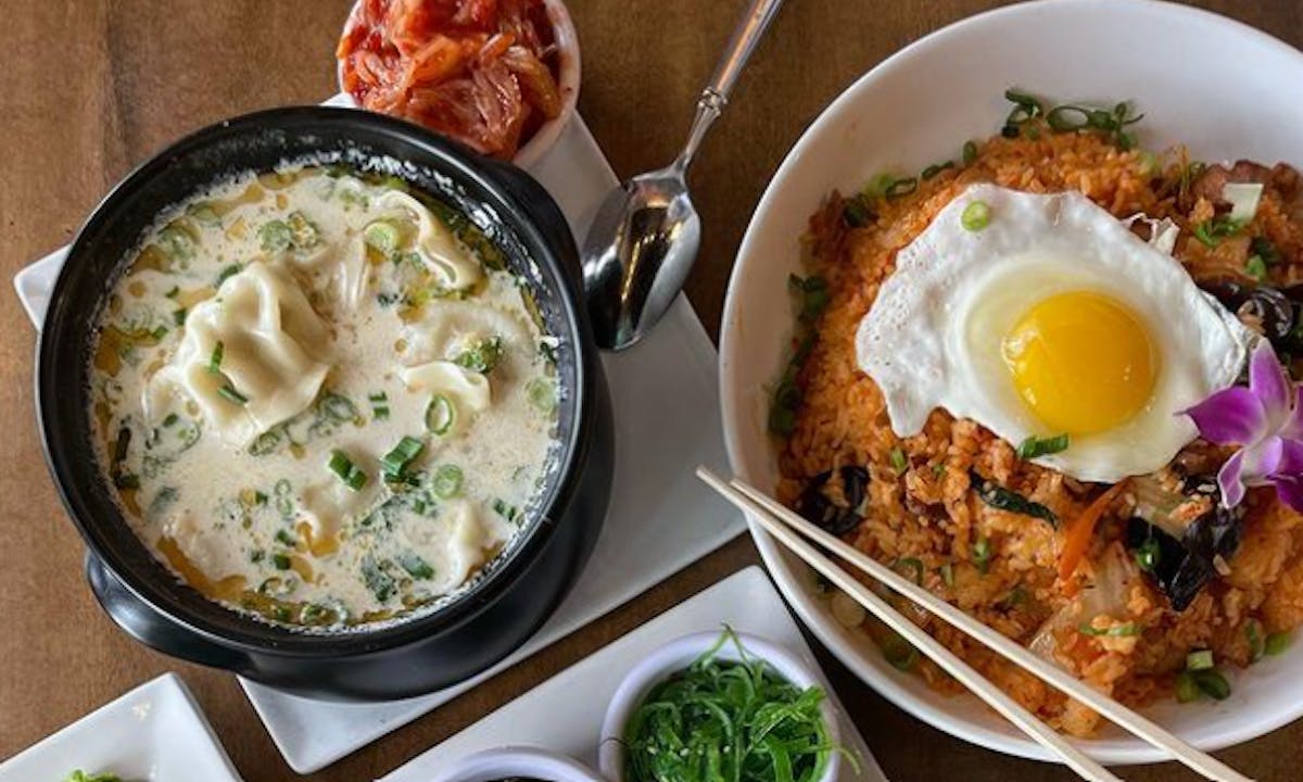 a bowl of food on a plate