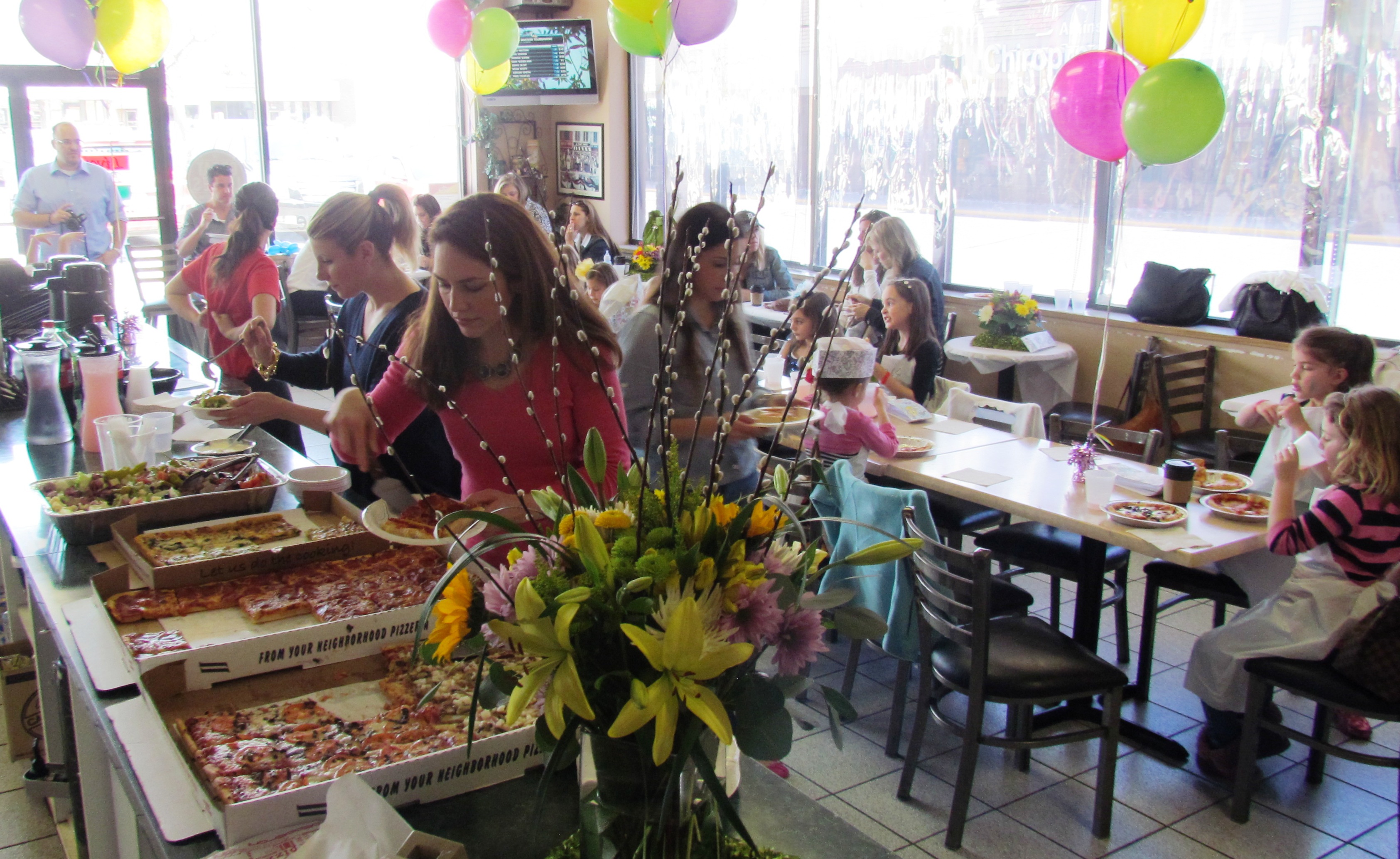 Kids Bakery Experience, parents enjoying the party.