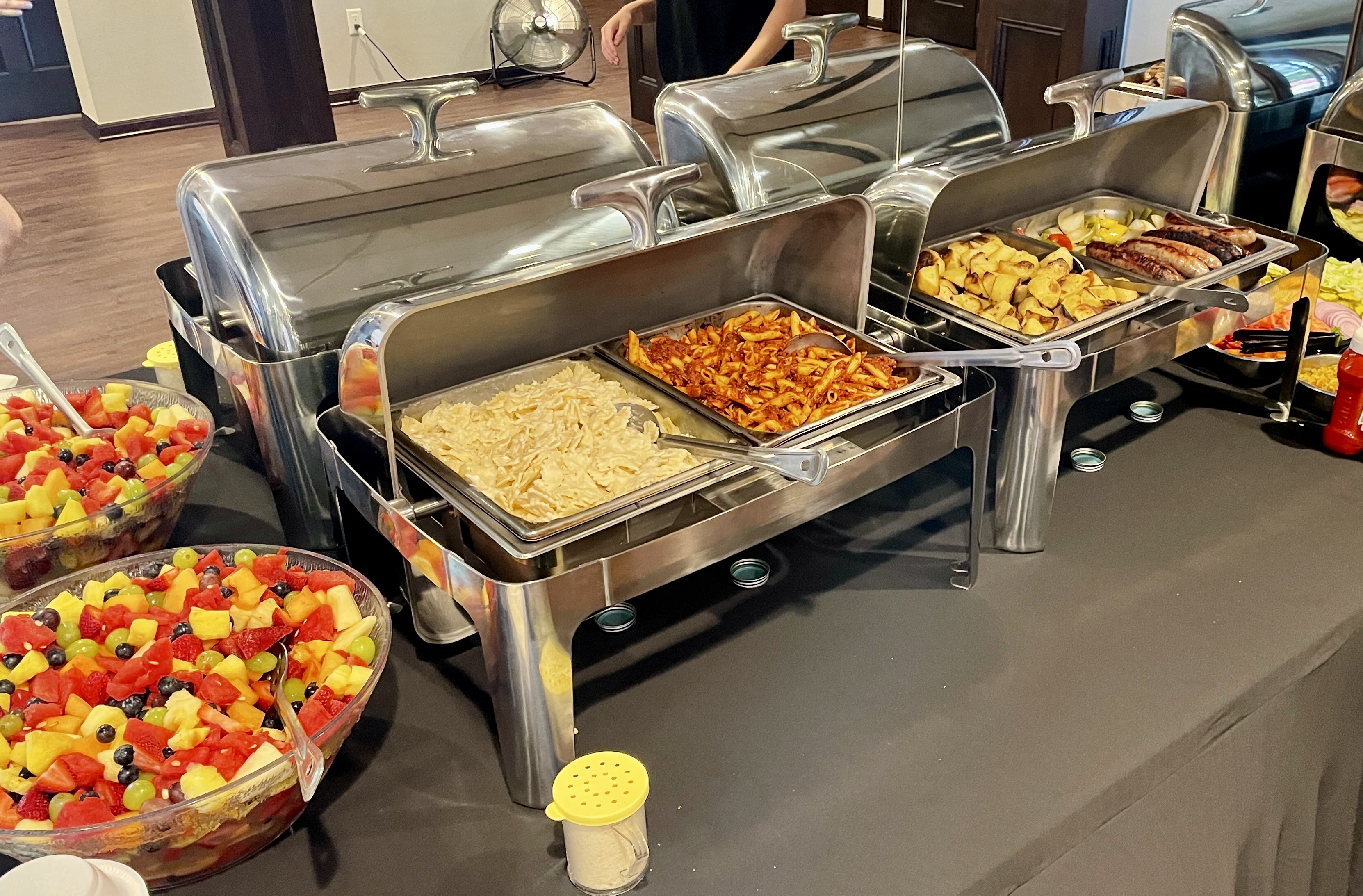 a bunch of food on a table