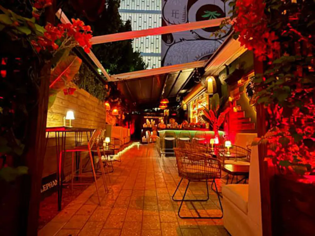 a restaurant with tables and chairs