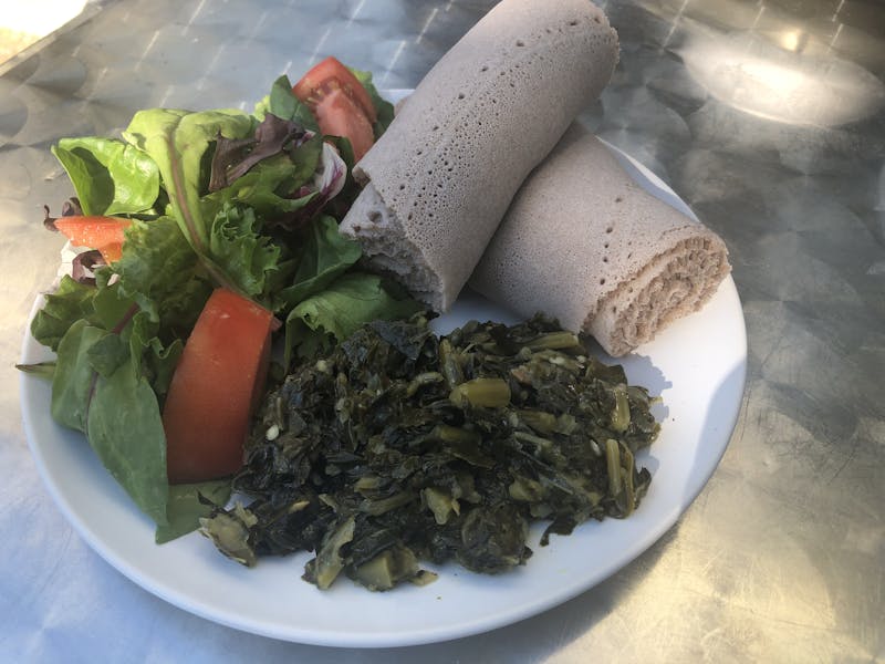 ጎመን Collard Greens Meal Ethiopic Restaurant