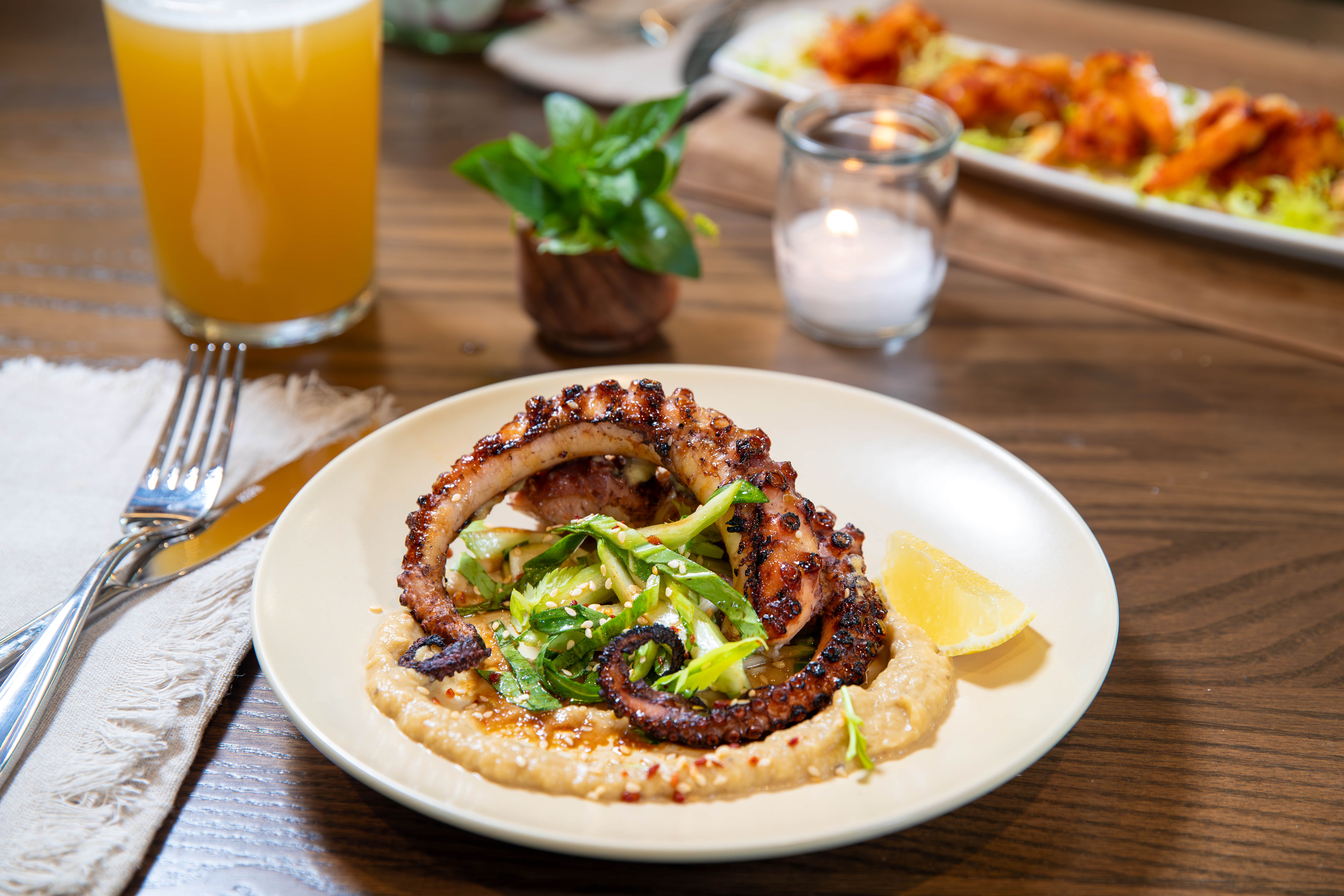 a plate of food on a table