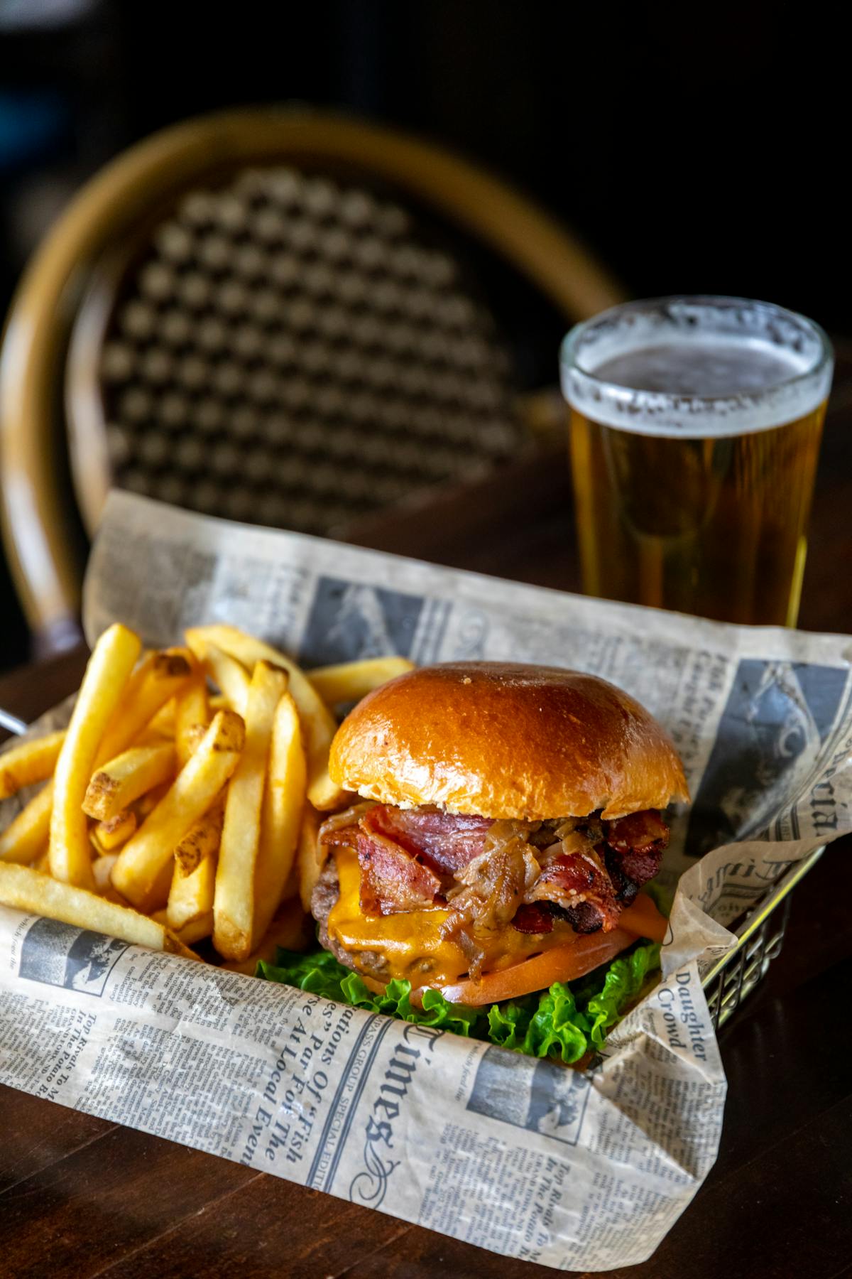 a burger sitting on top of a table