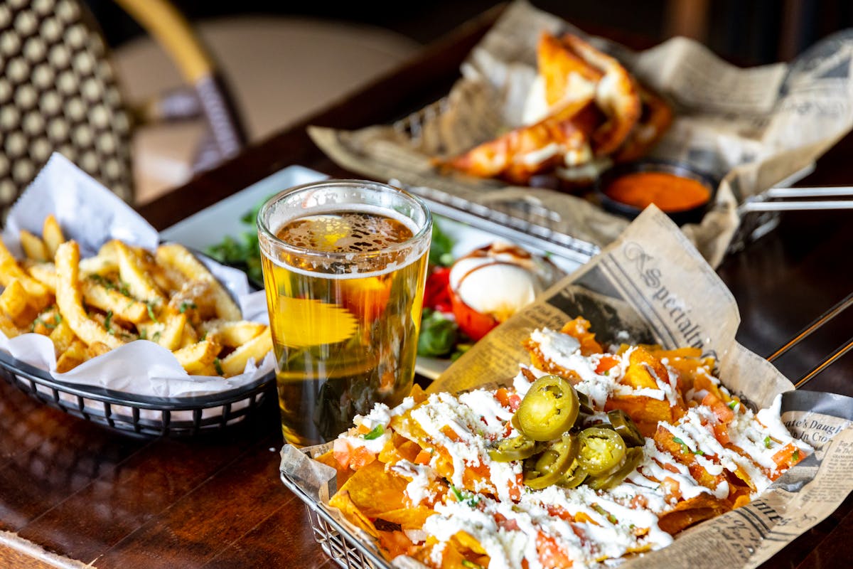 a tray of food on a table