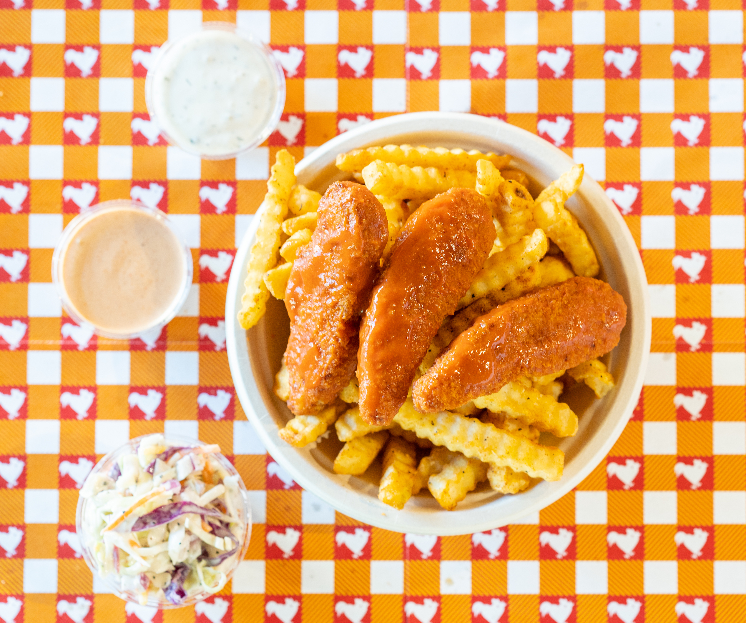 a plate of food on a table