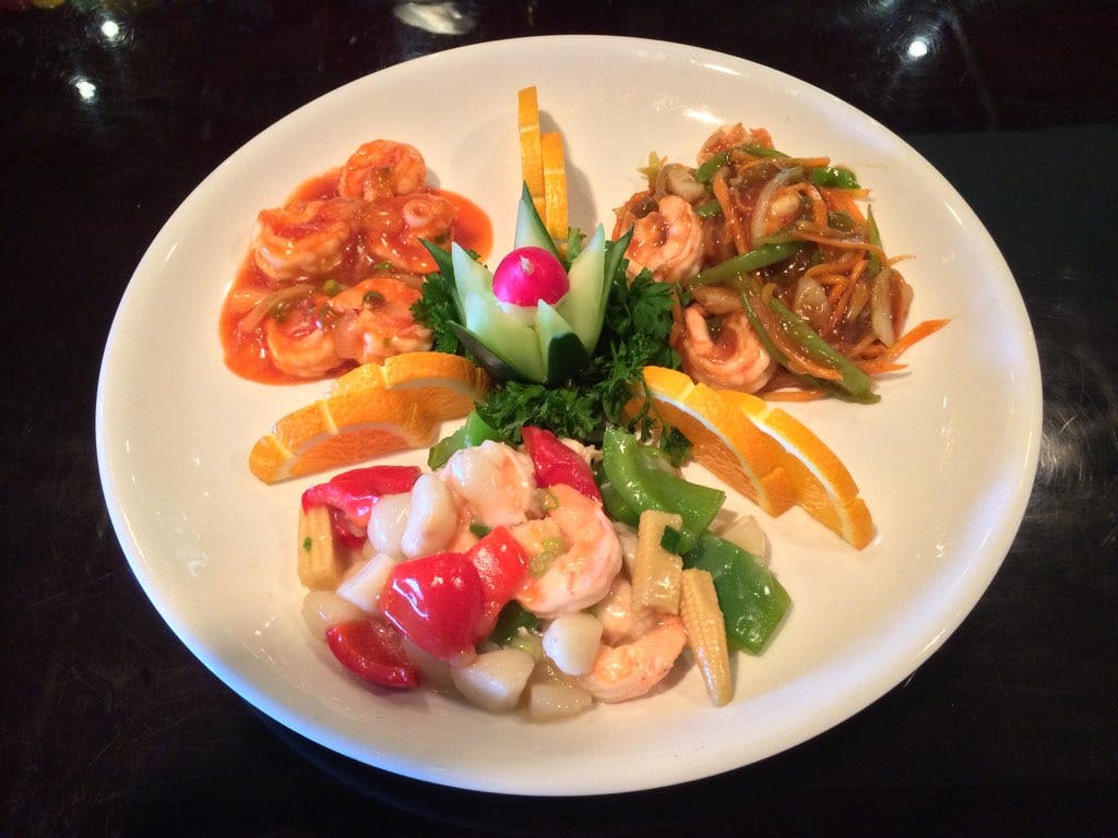 a plate of food on a table