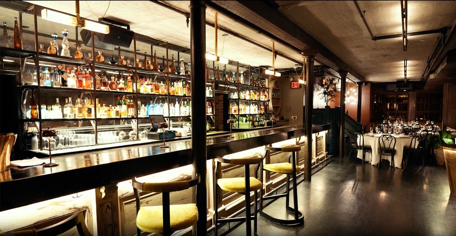 Lower level venue space at Tucci NYC for corporate group events and receptions