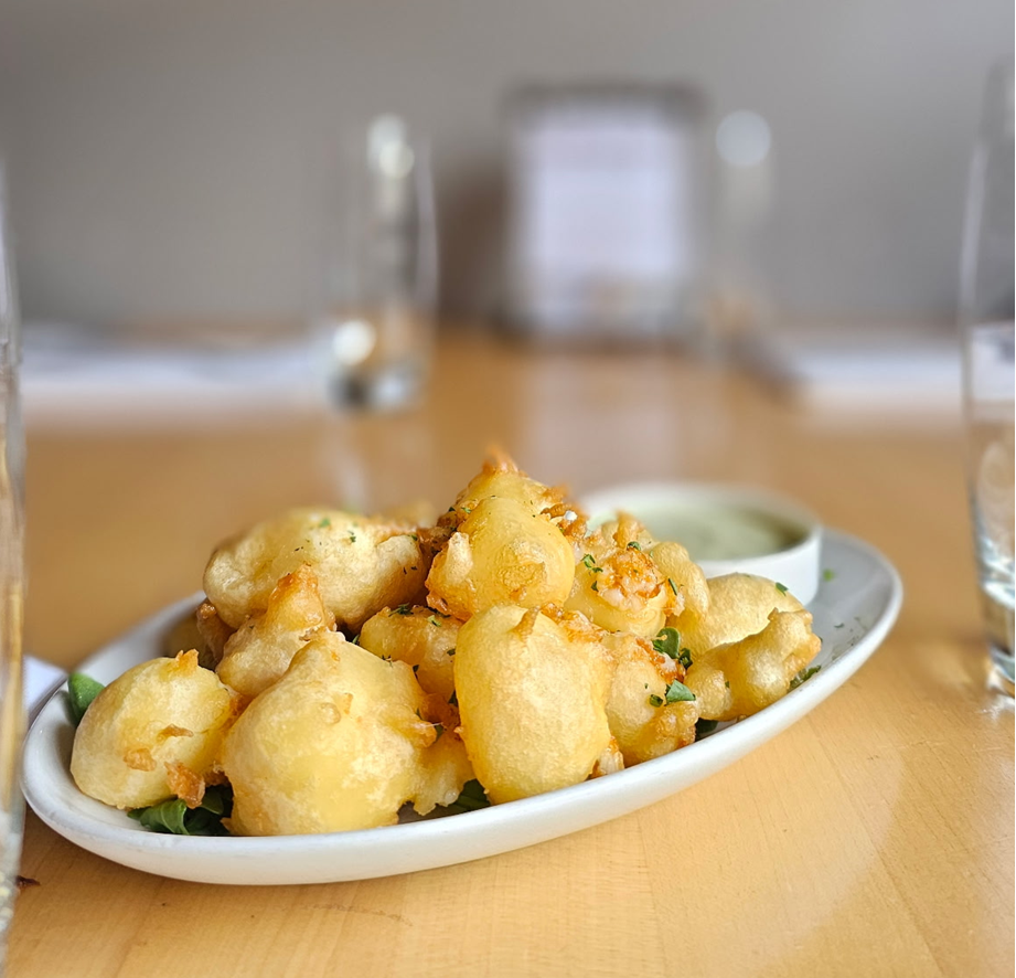a plate of food on a table
