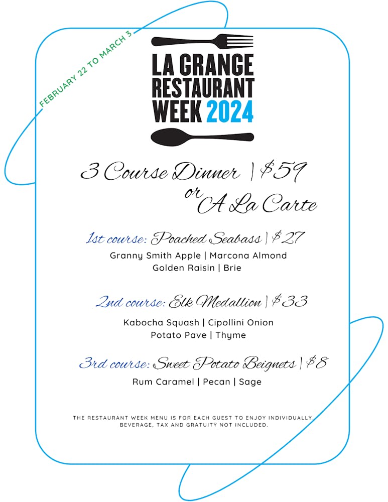 La Grange Restaurant Week 2024 fourteensixteen New American Cuisine