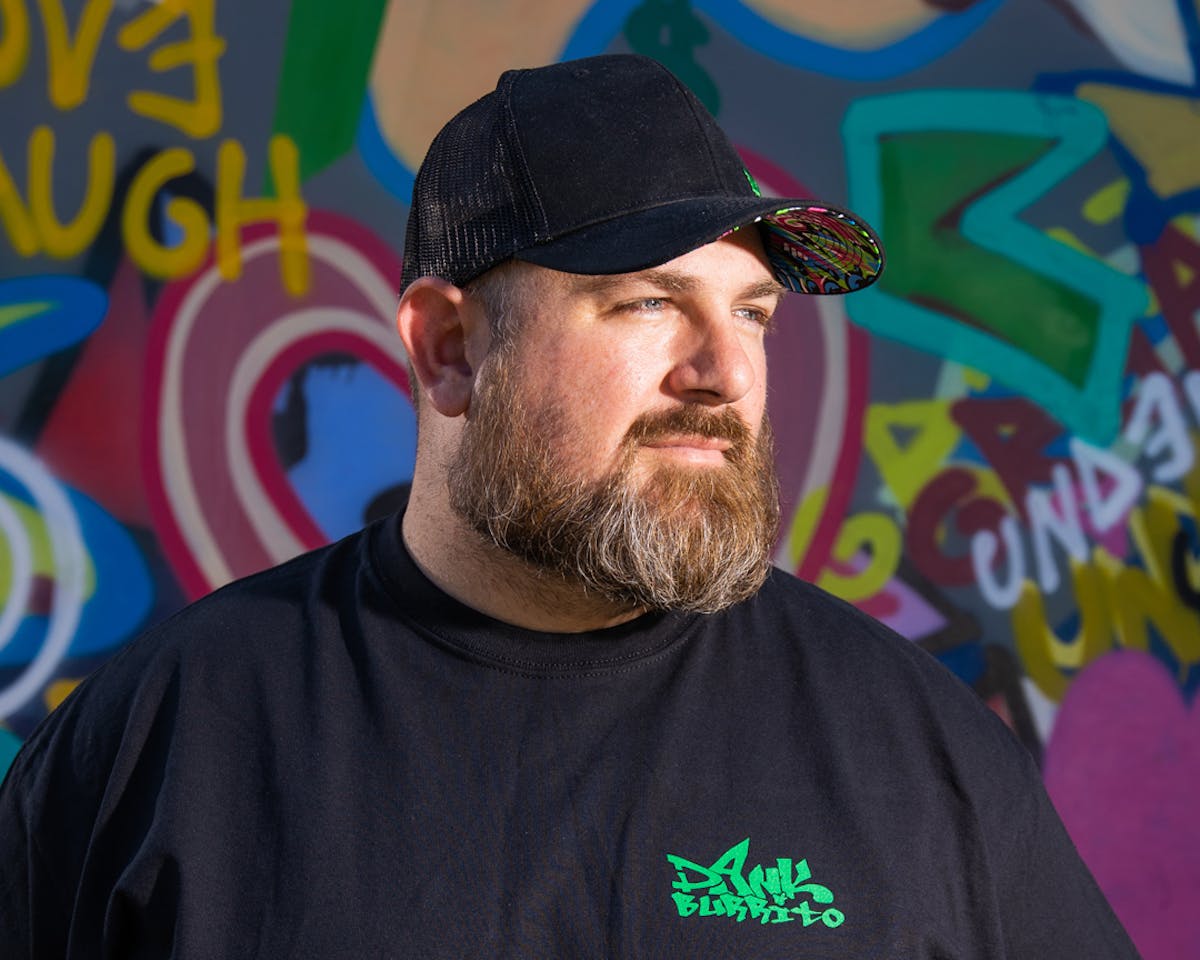 a man wearing a hat