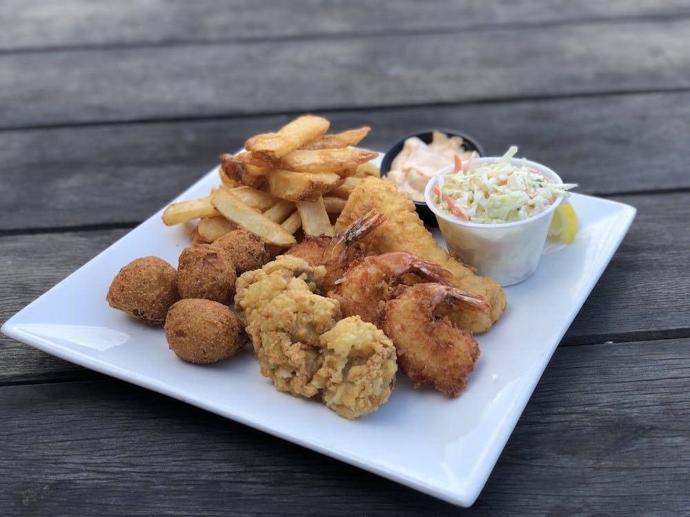 a plate of food on a table
