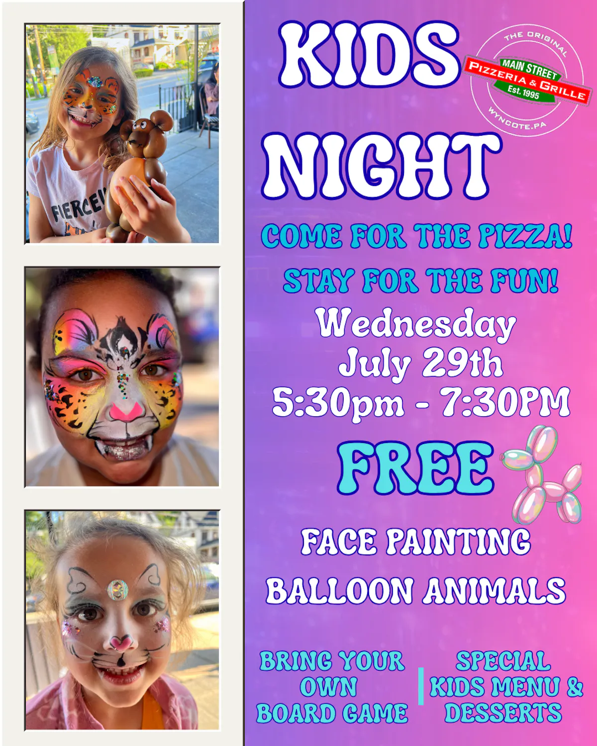a poster with a picture of a girl with face paint