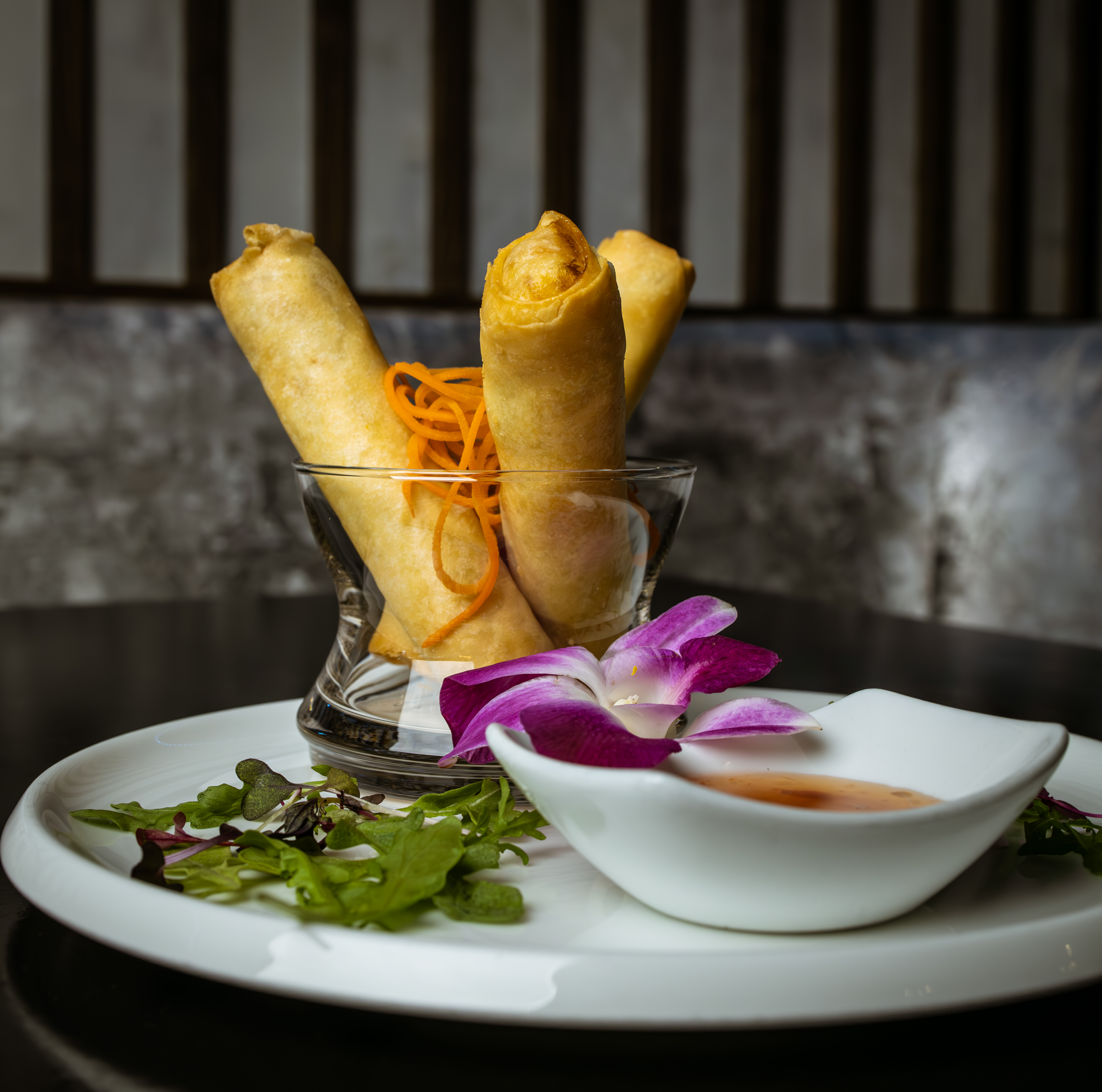 a plate of food on a table
