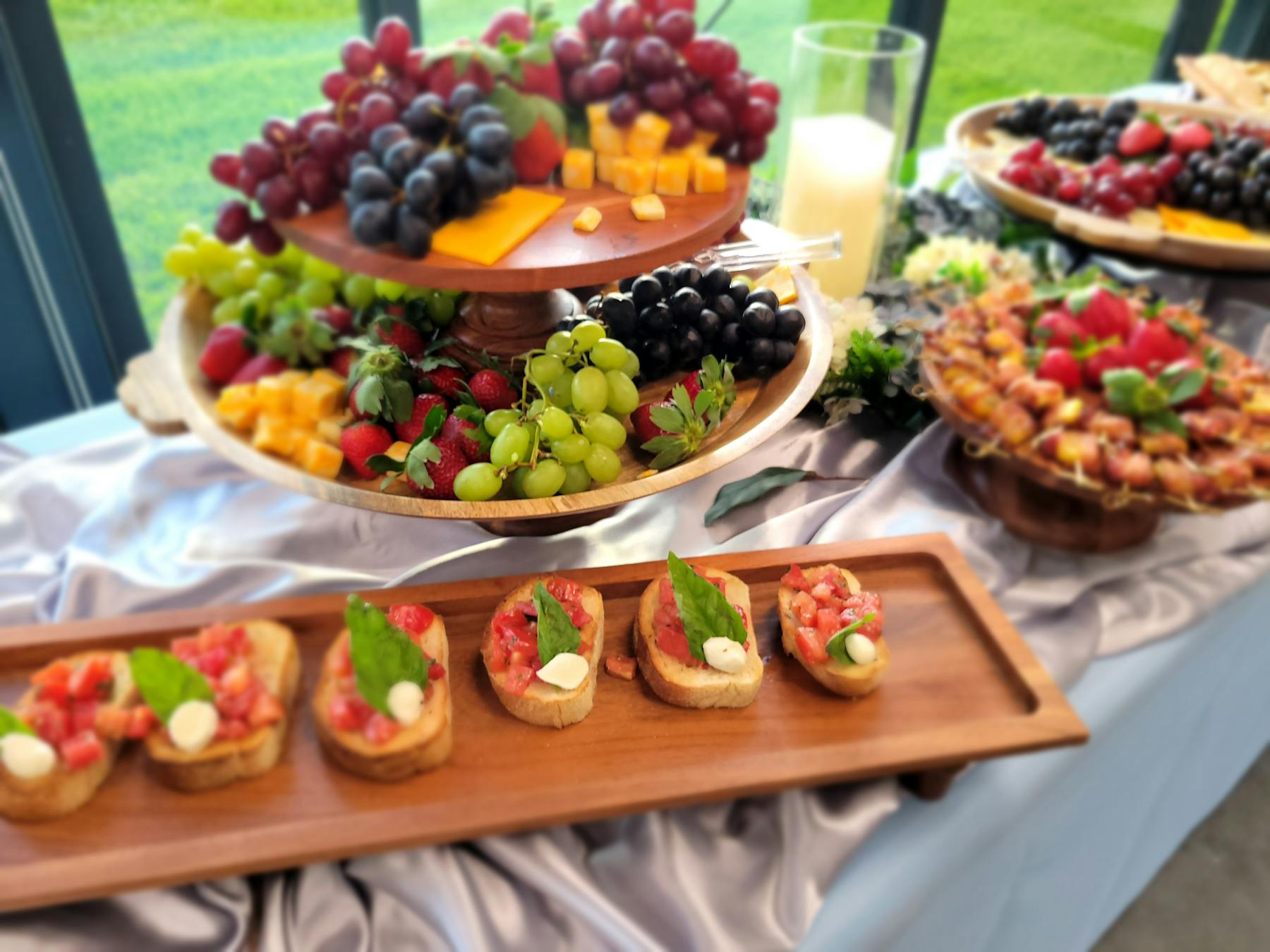 a bunch of food sitting on a table