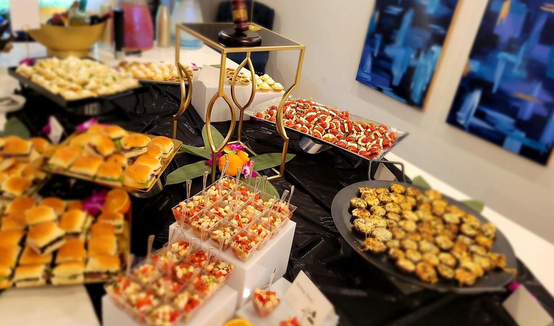a table topped with different types of food