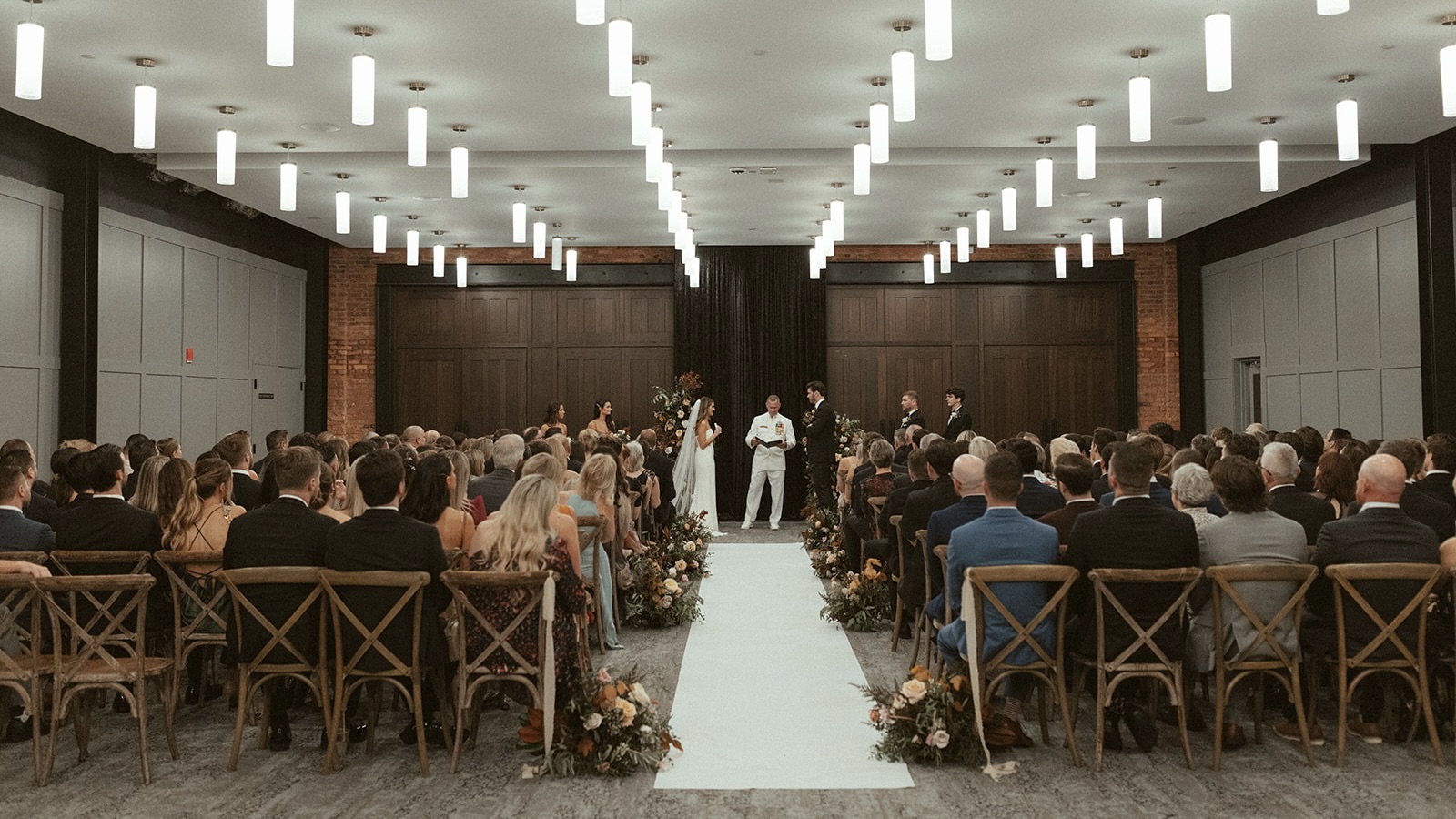 a group of people in a room