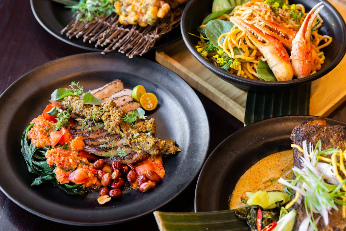 a bowl of food on a table
