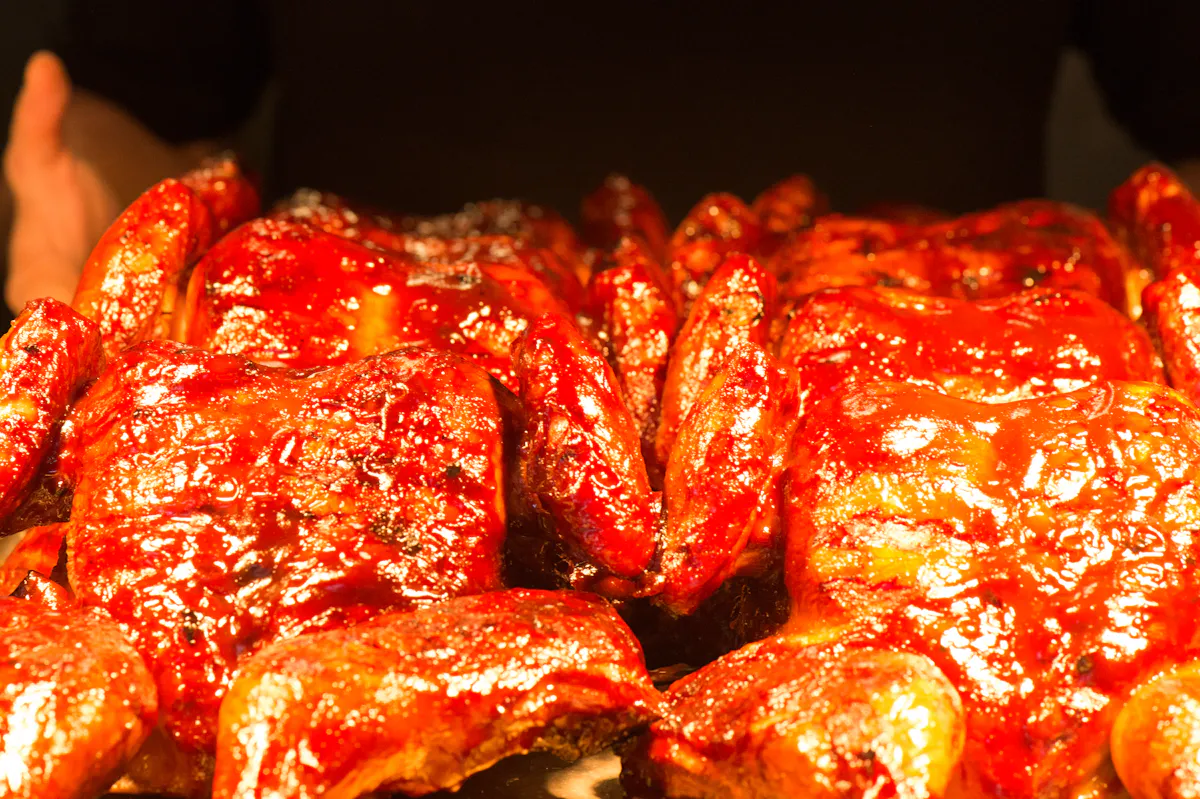 a close up of food