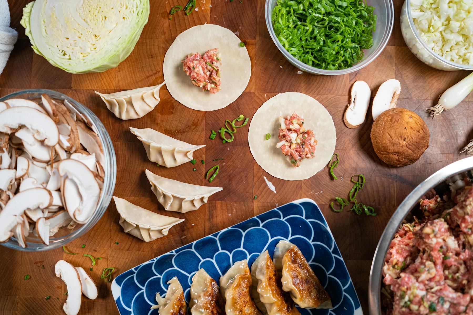 a bunch of different types of food on a plate