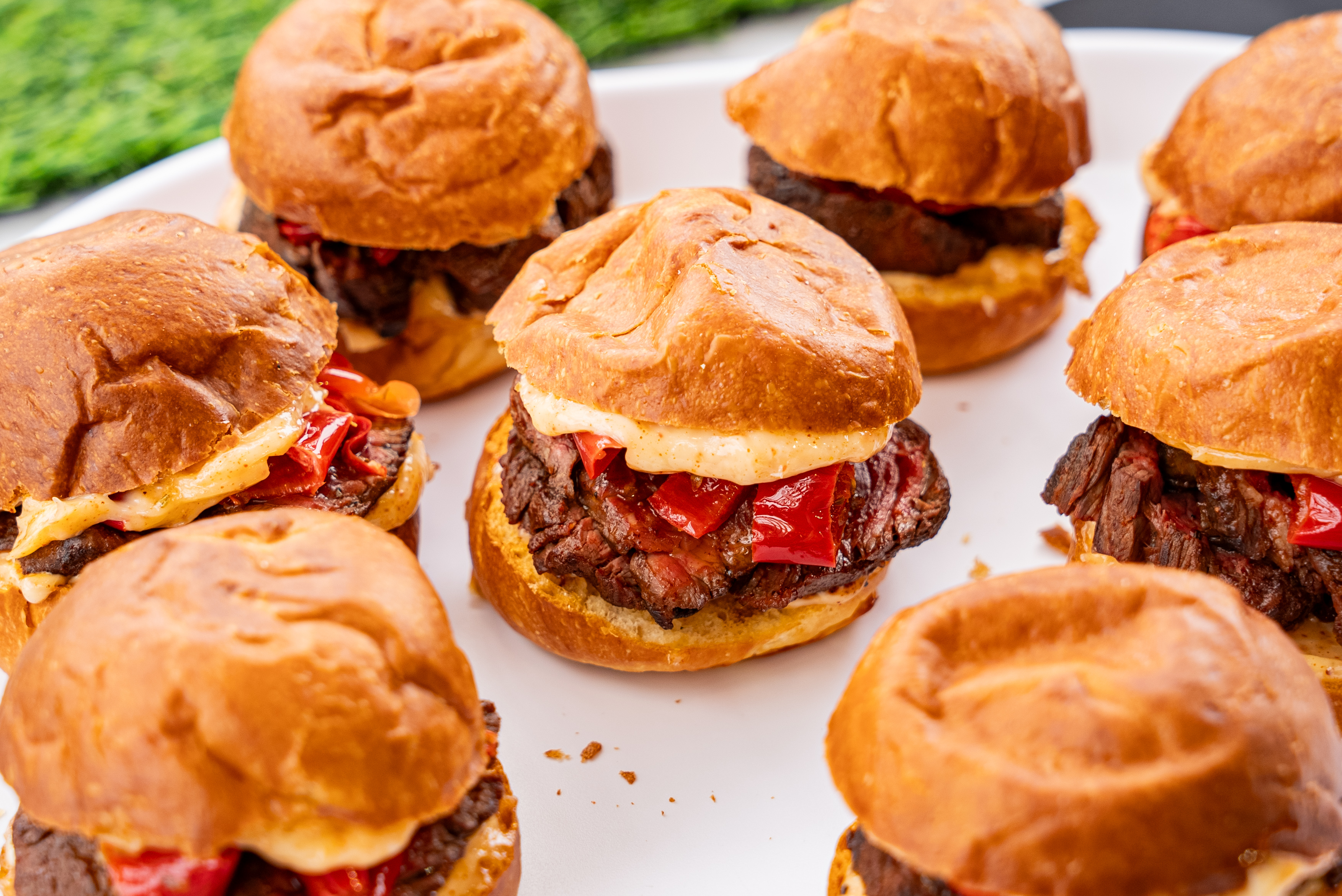 steak sliders with mama lil's peppers