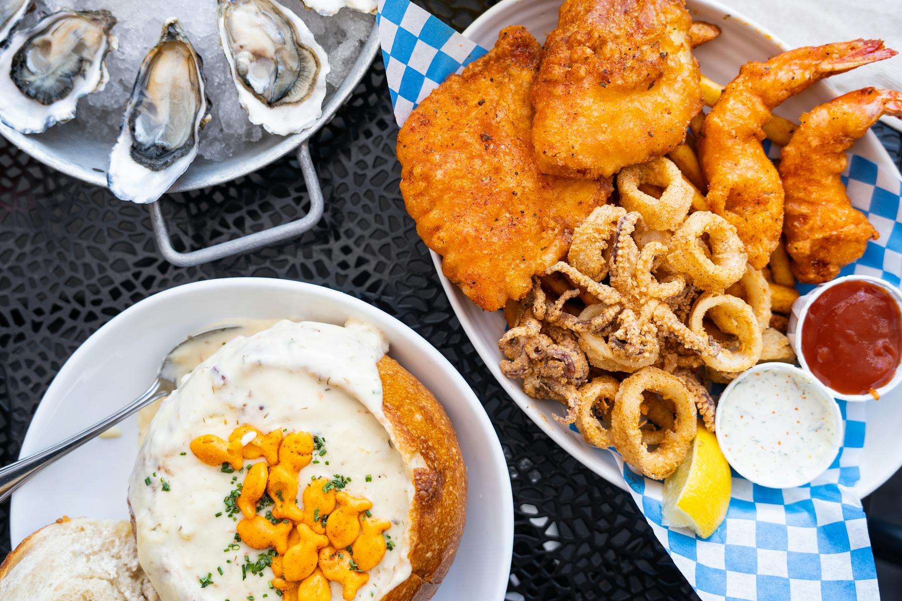 a plate of food on a table