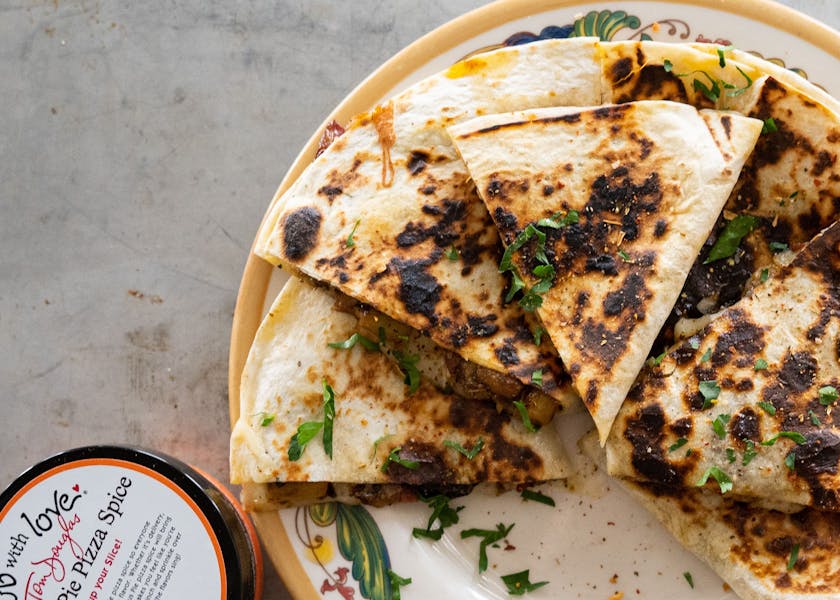 Recipe Eggplant & Pancetta Quesadilla Recipe Tom Douglas Restaurants