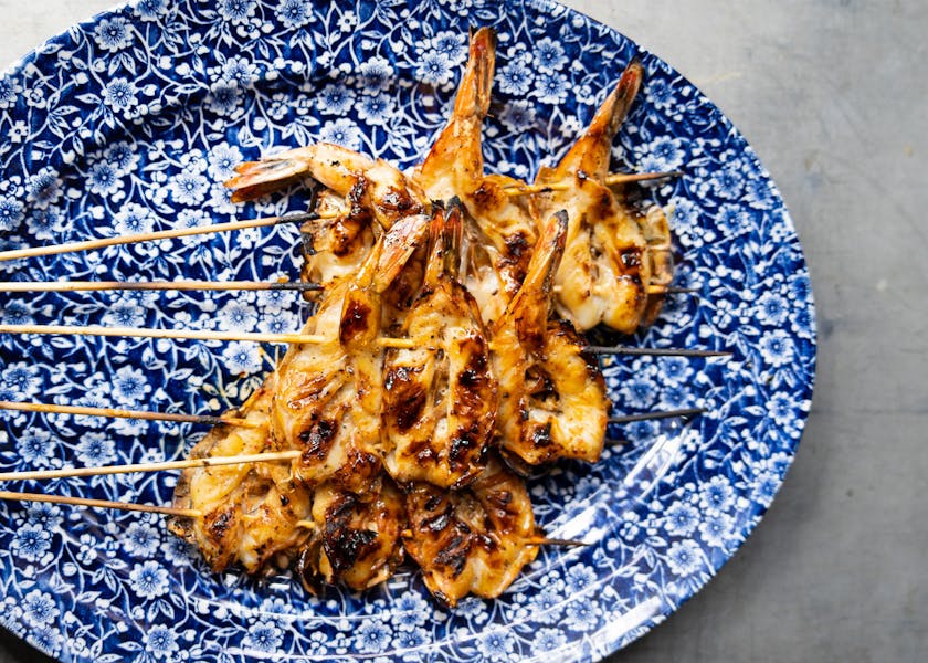 Recipe | Pineapple Ginger Teriyaki Shrimp Skewers | Tom Douglas Restaurants