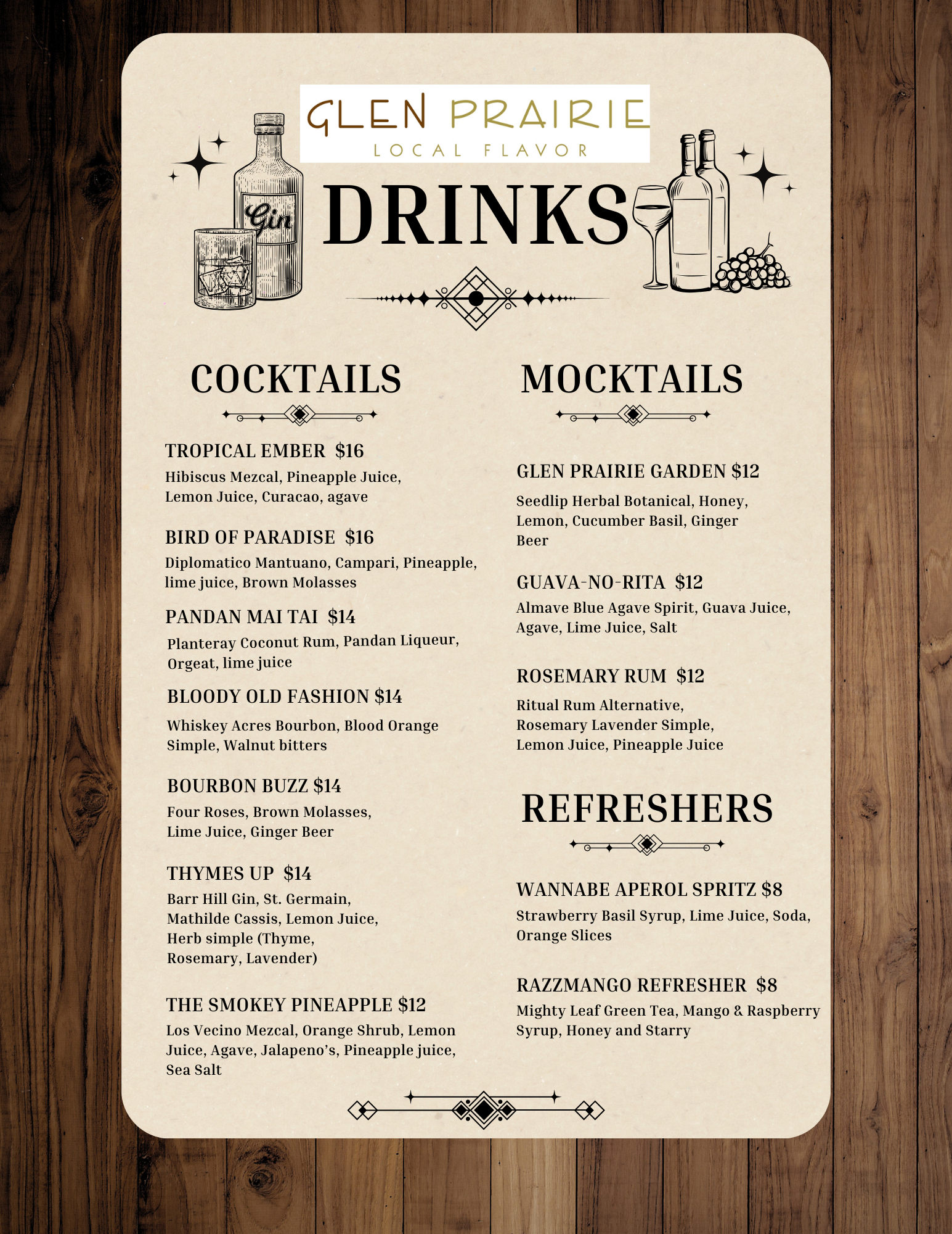 Beer Menu List Beer