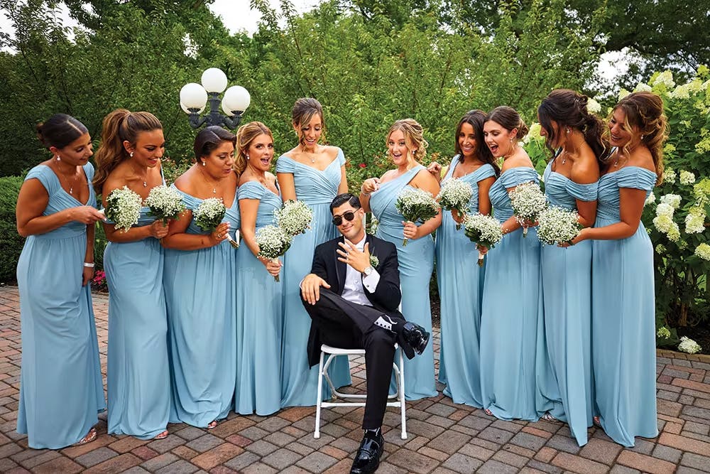 a group of people posing for the camera