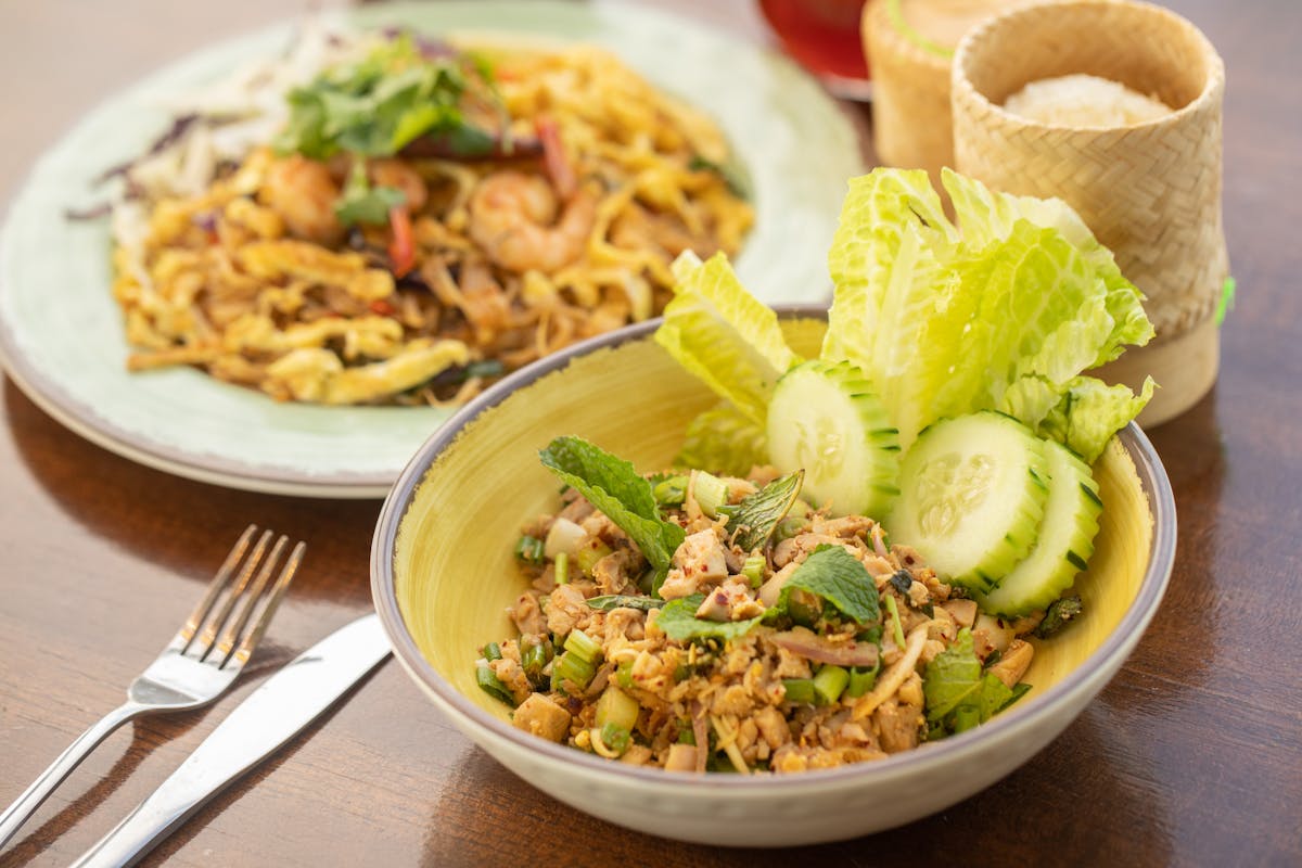 a bowl of food on a plate