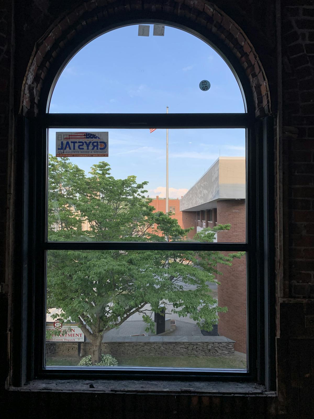 a view of a large window