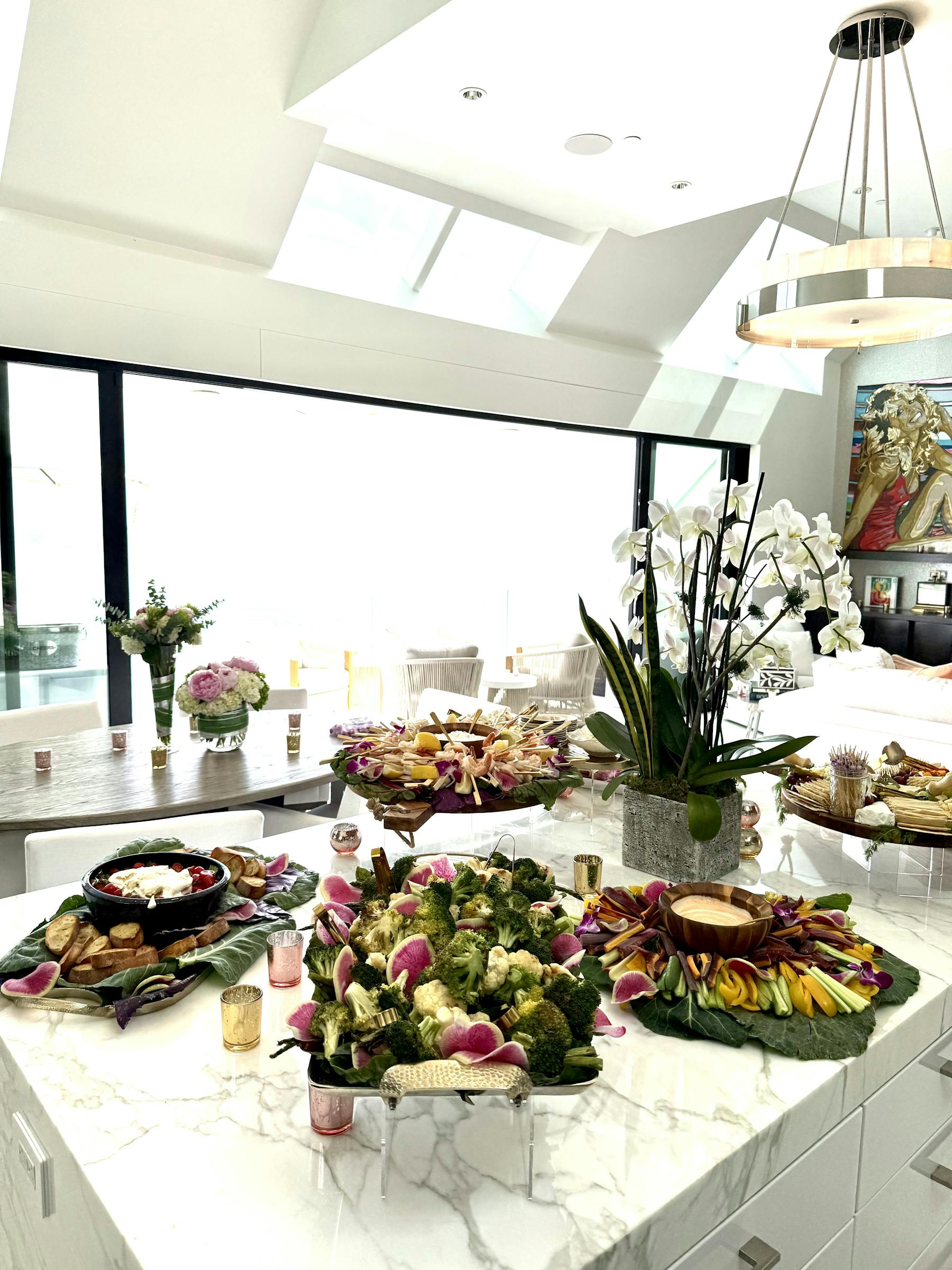 a table full of food