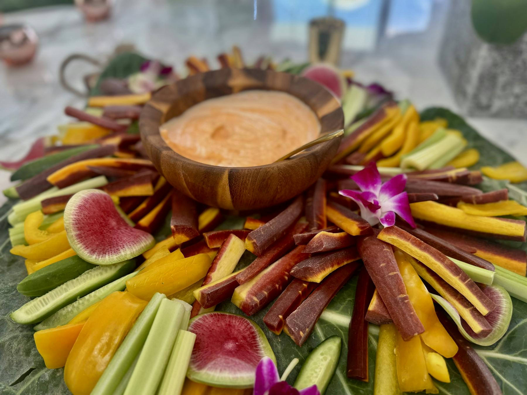 food on the cutting board