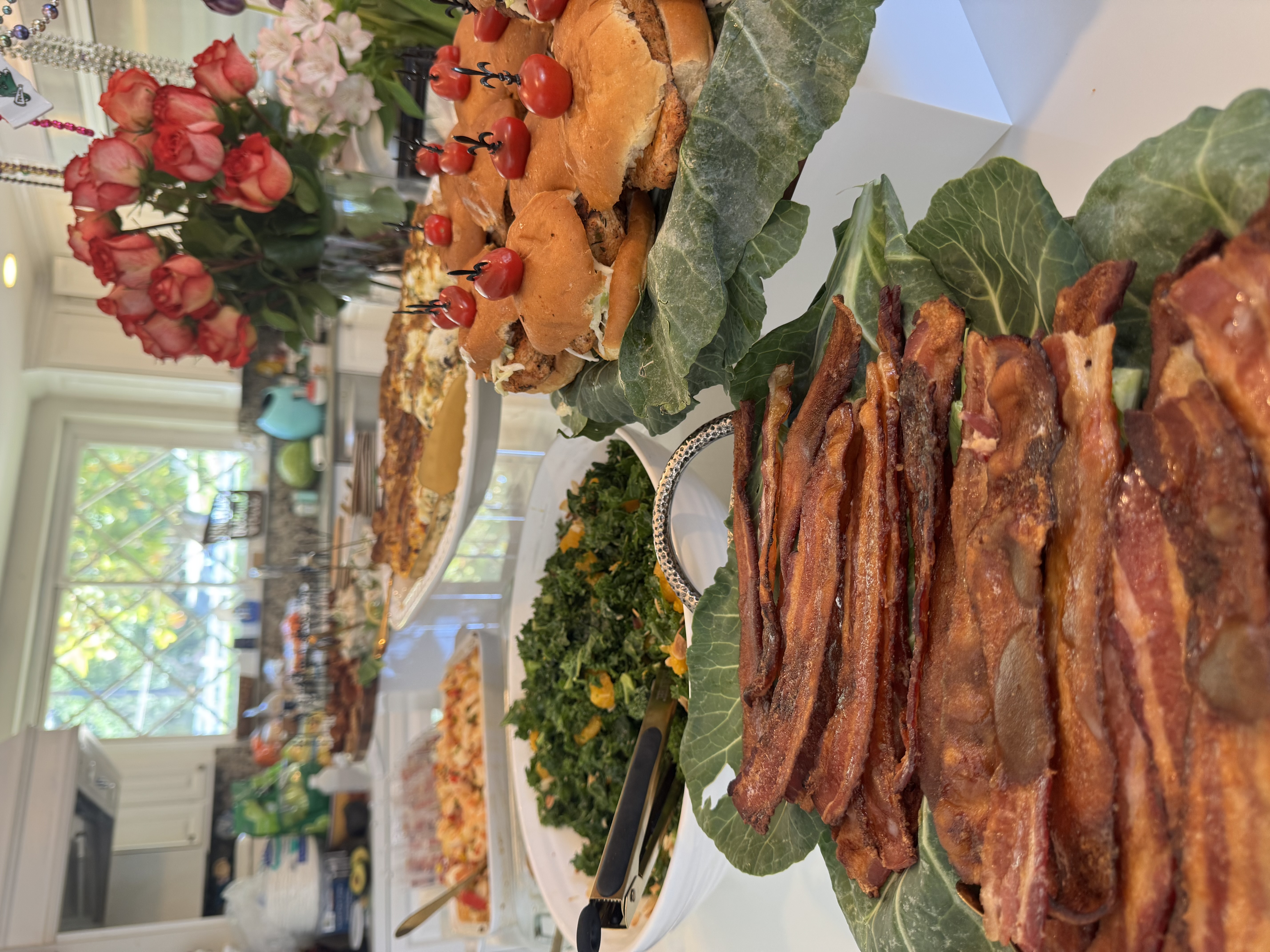 a bunch of food on a table