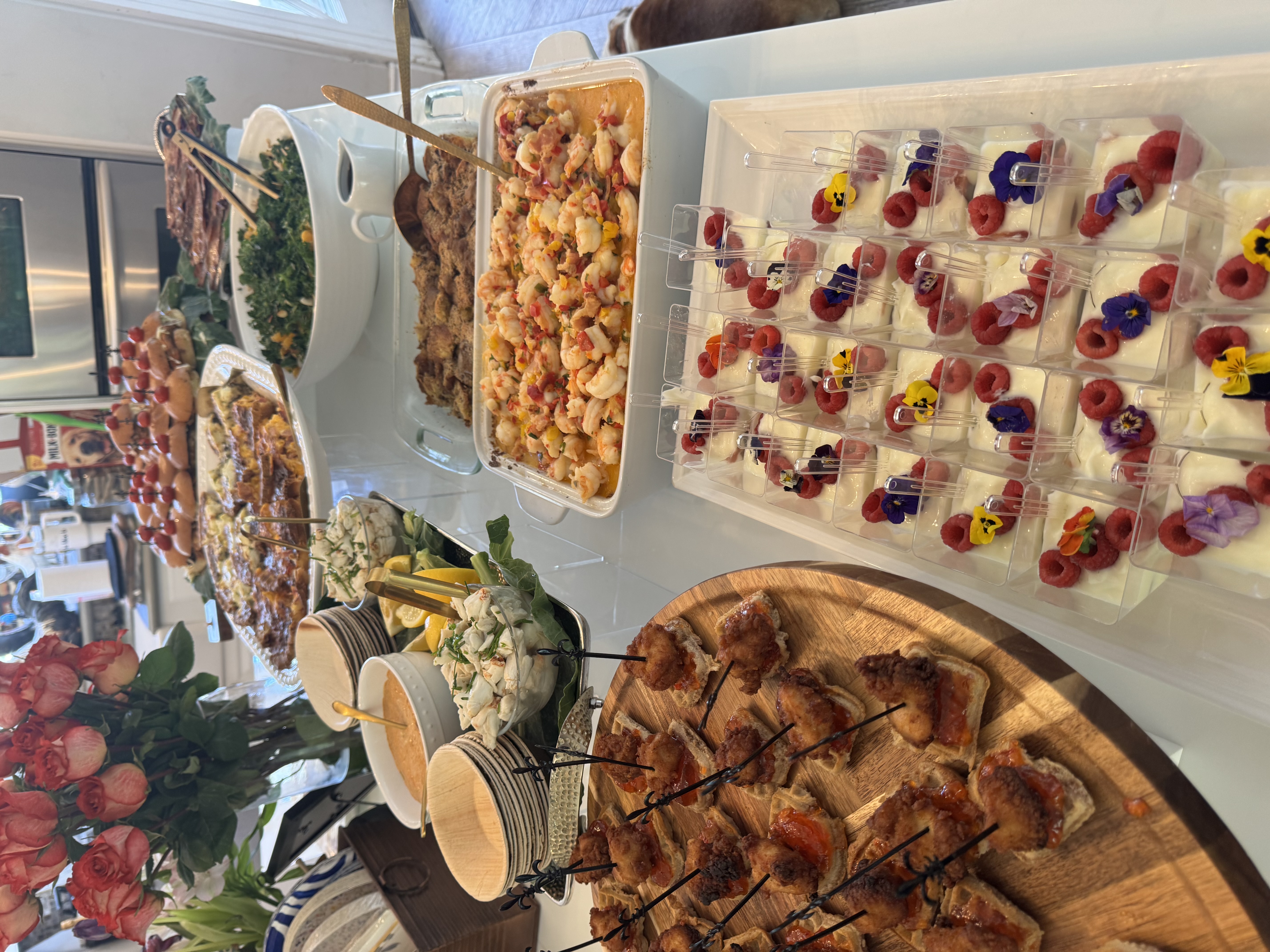 a bunch of food on a table