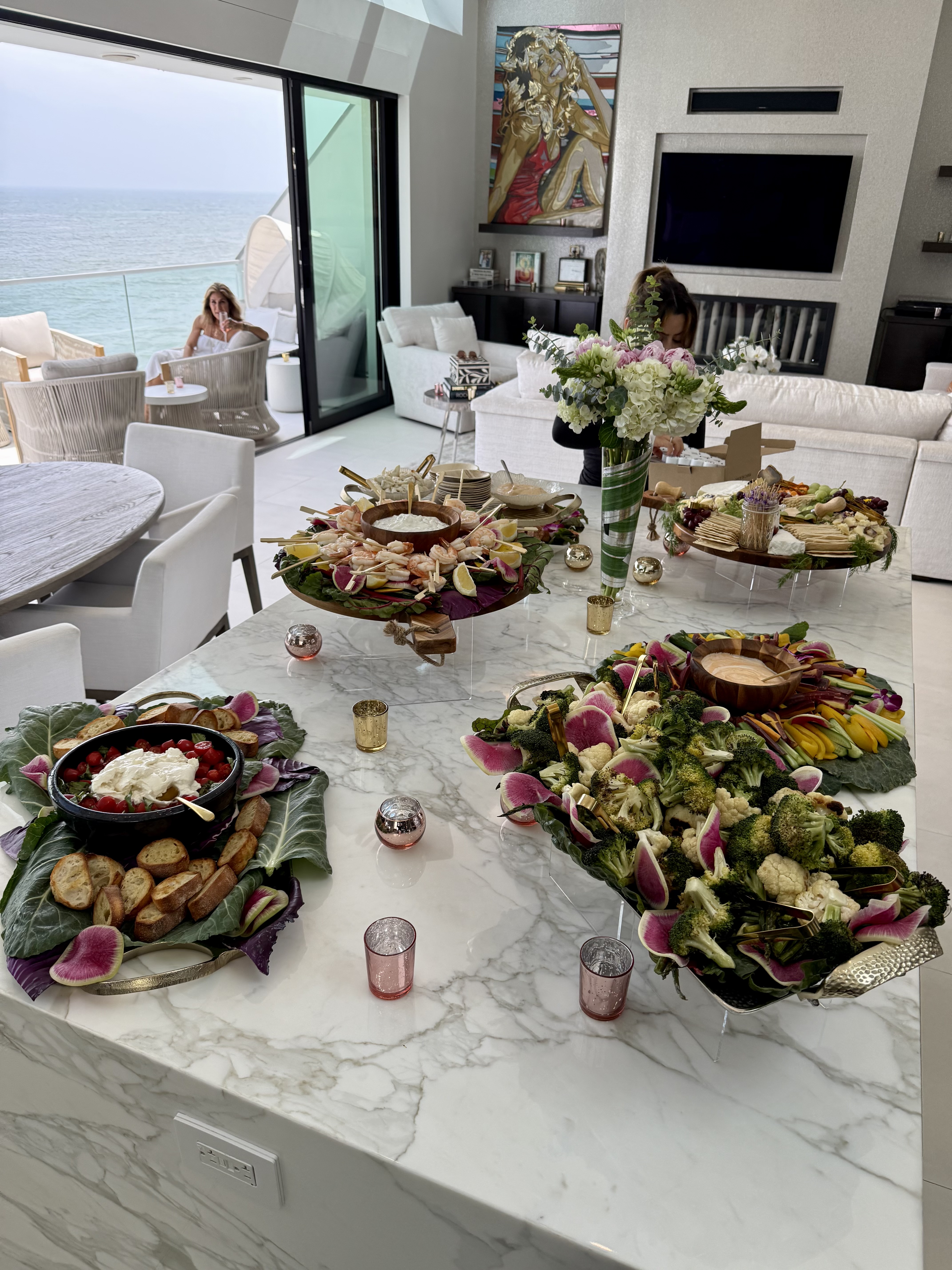 a bunch of food on a table
