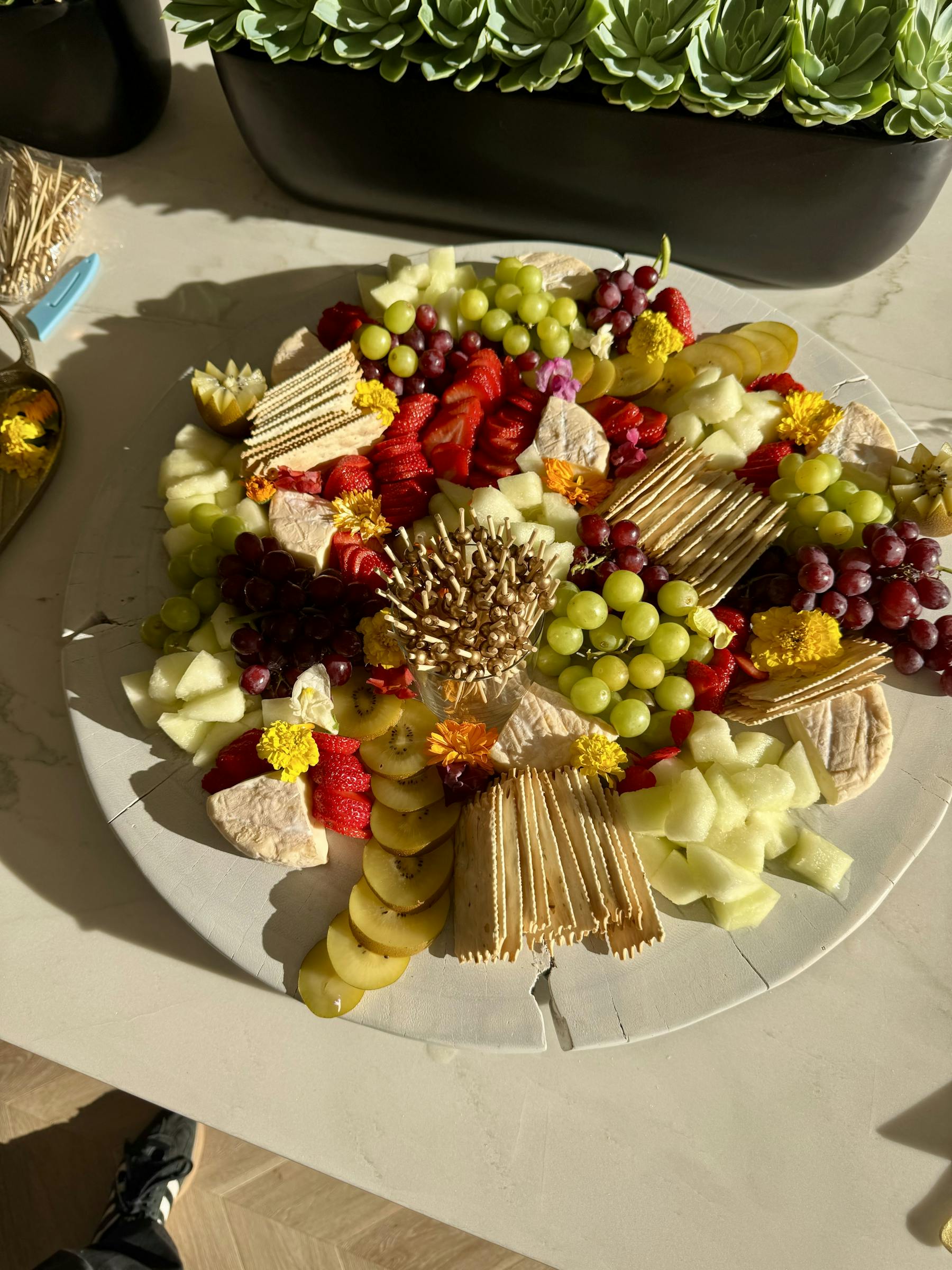 a bunch of food sitting on a table