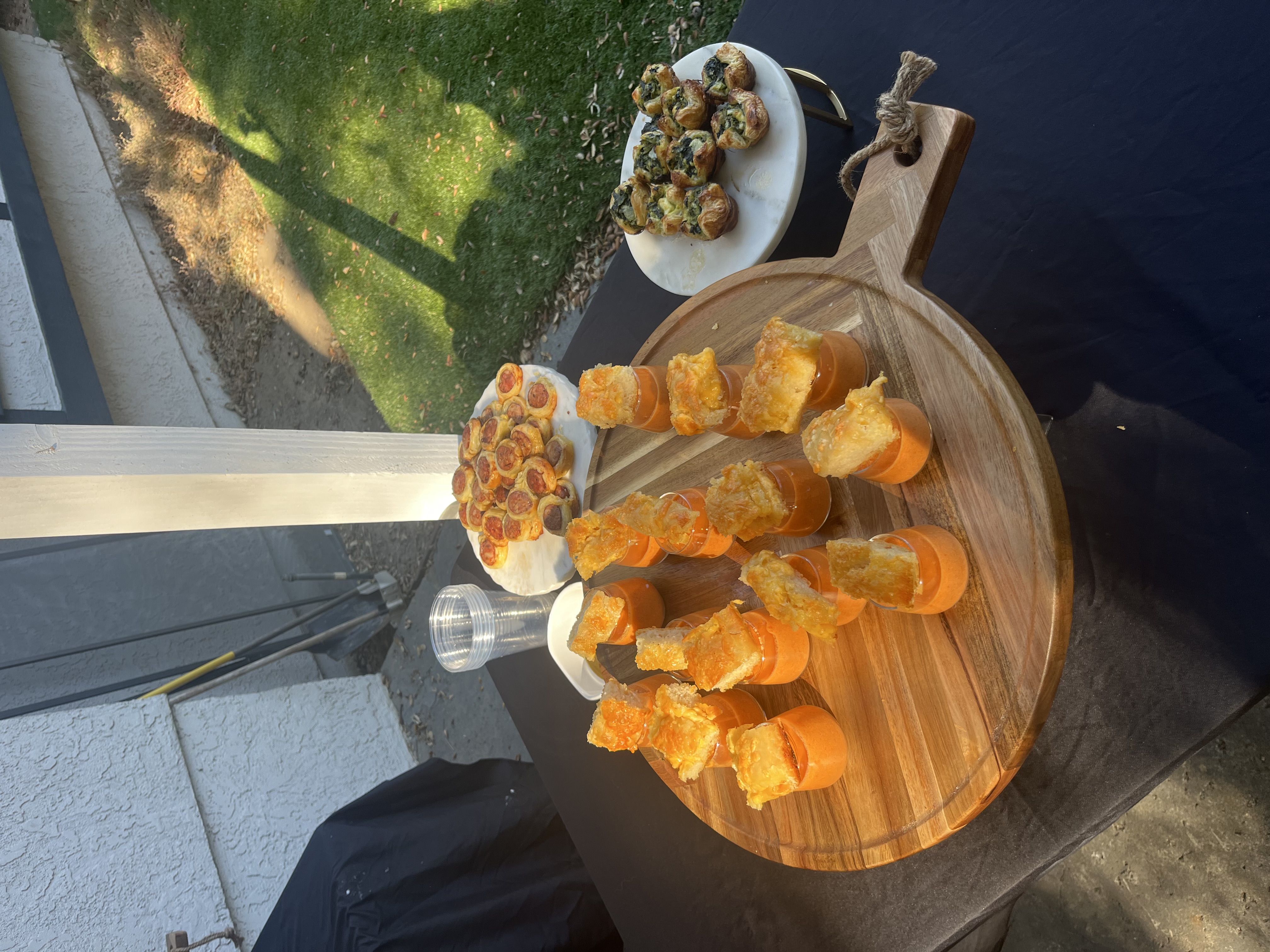 a bunch of food sitting on a table