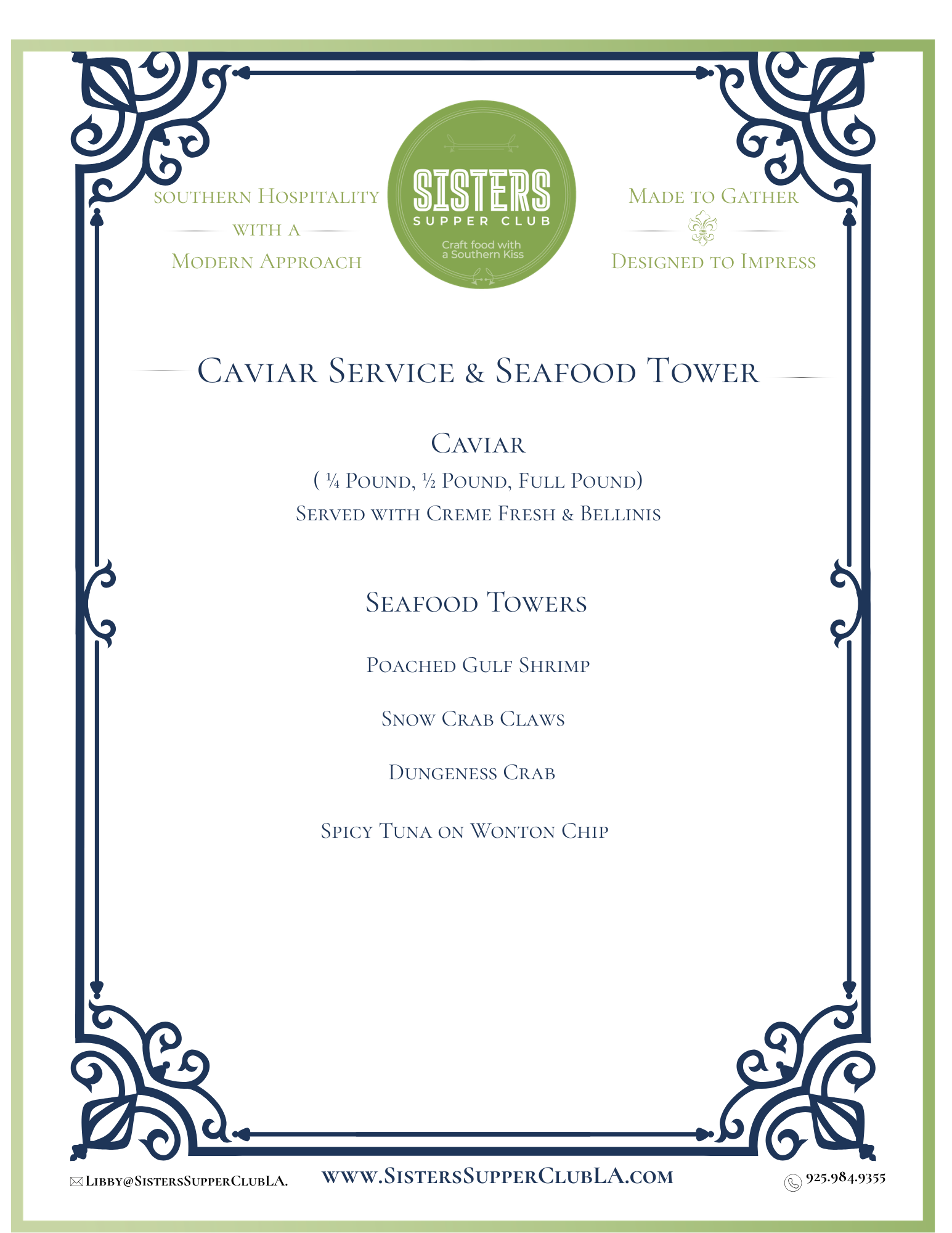 a menu of a restaurant