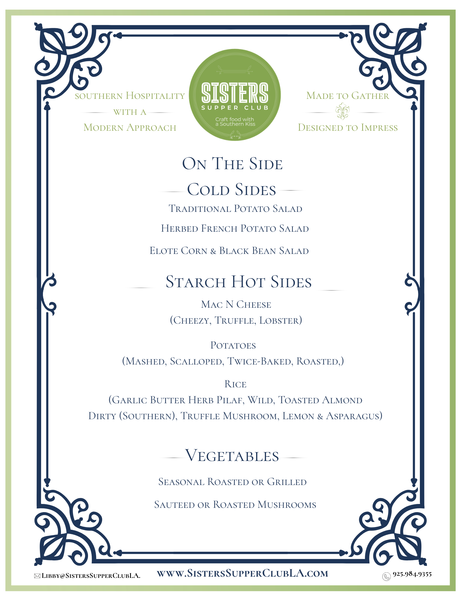 a menu of a restaurant