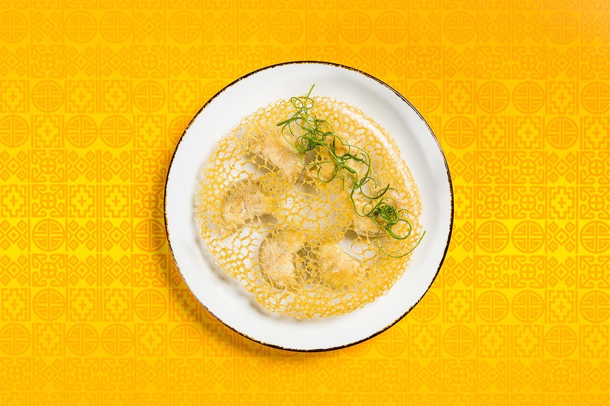 a bowl of soup on a table