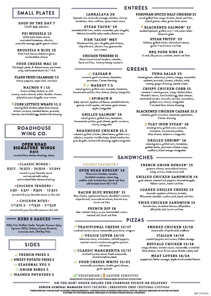 Merrifield Hours + Location Open Road