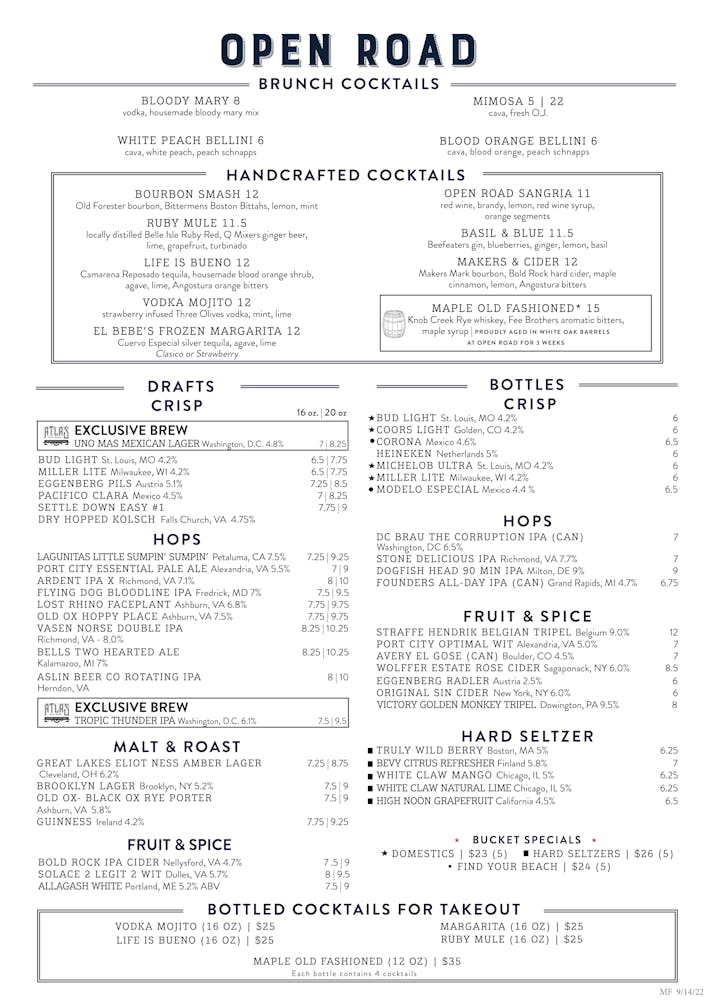 Merrifield Hours + Location Open Road