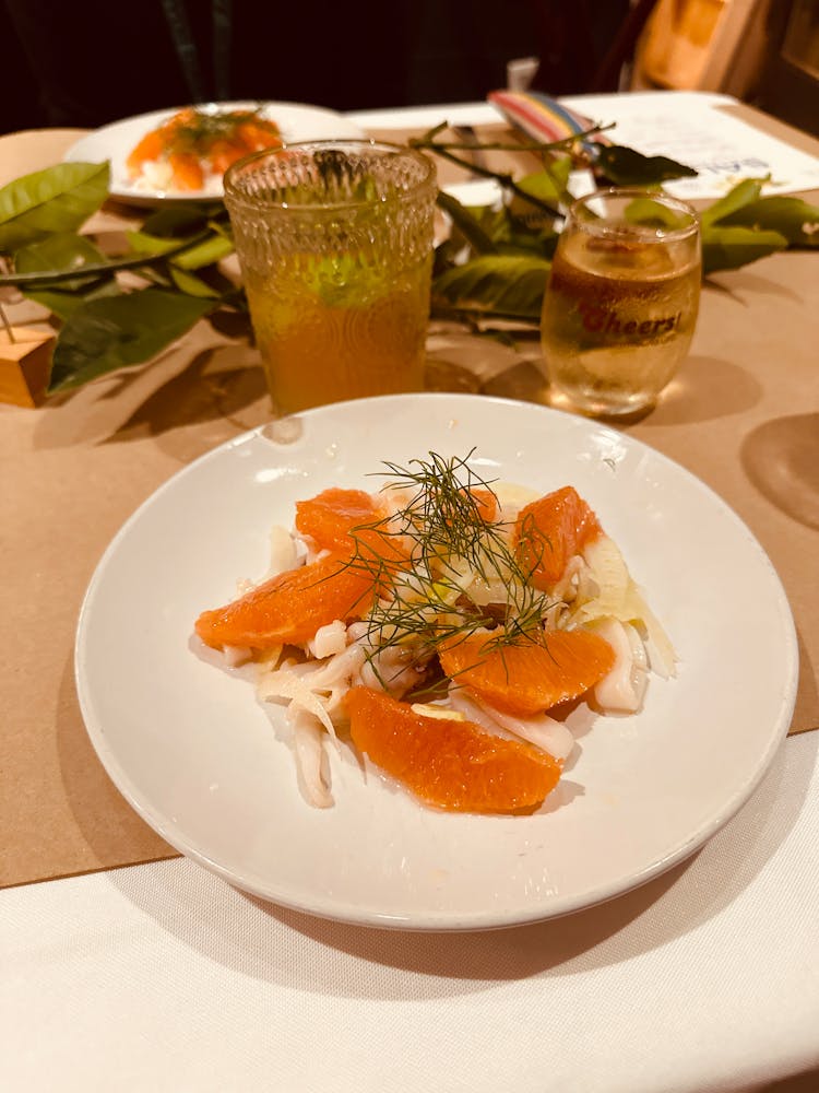 a plate of food on a table