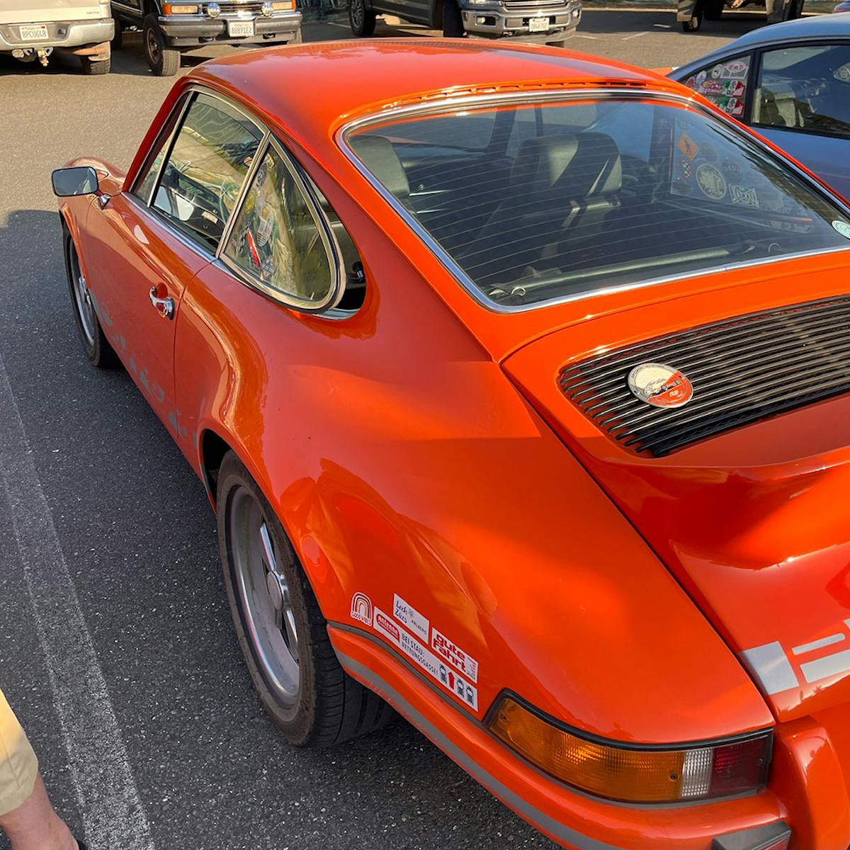 a car parked in a parking lot