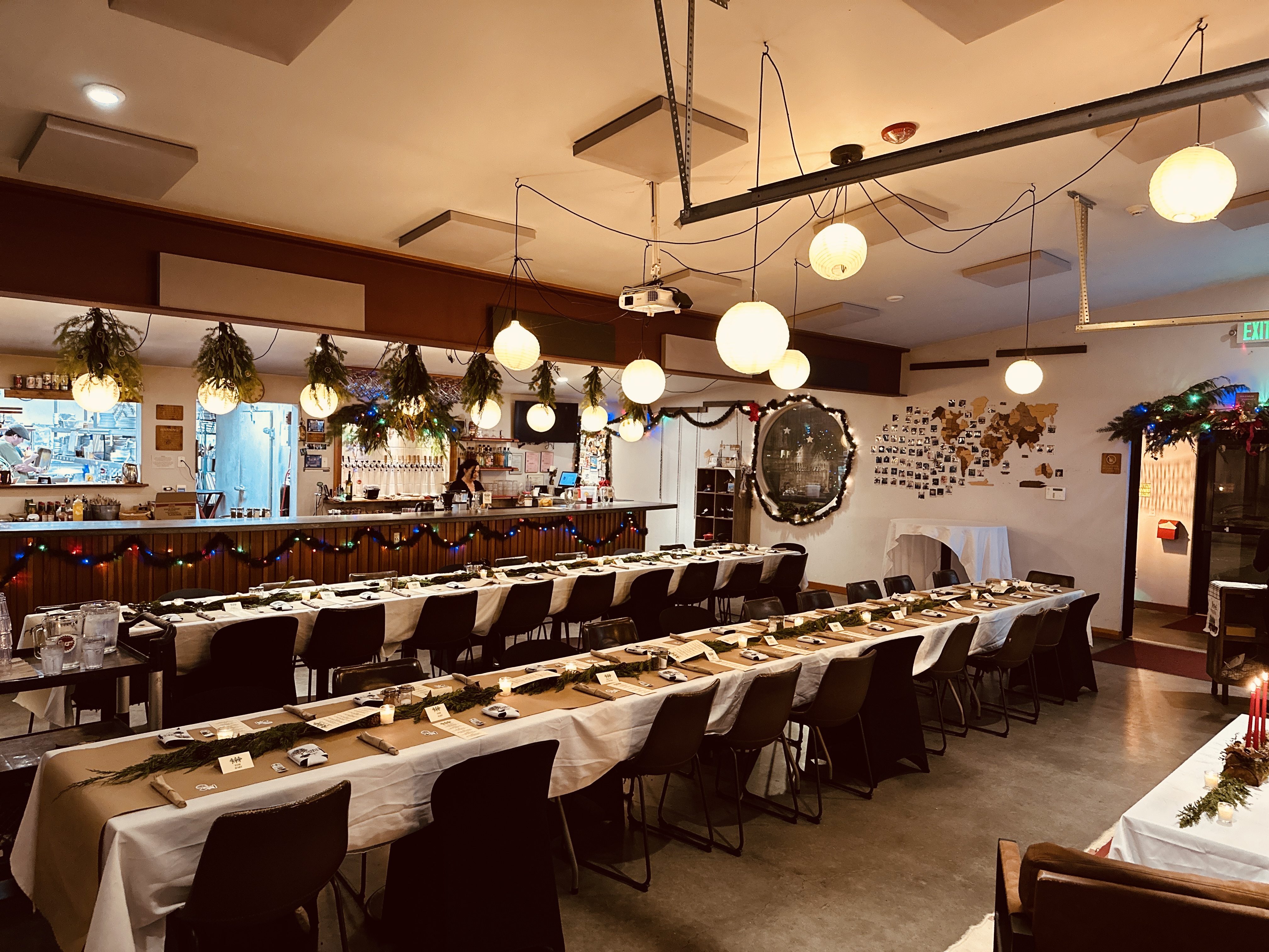 a group of people in a room